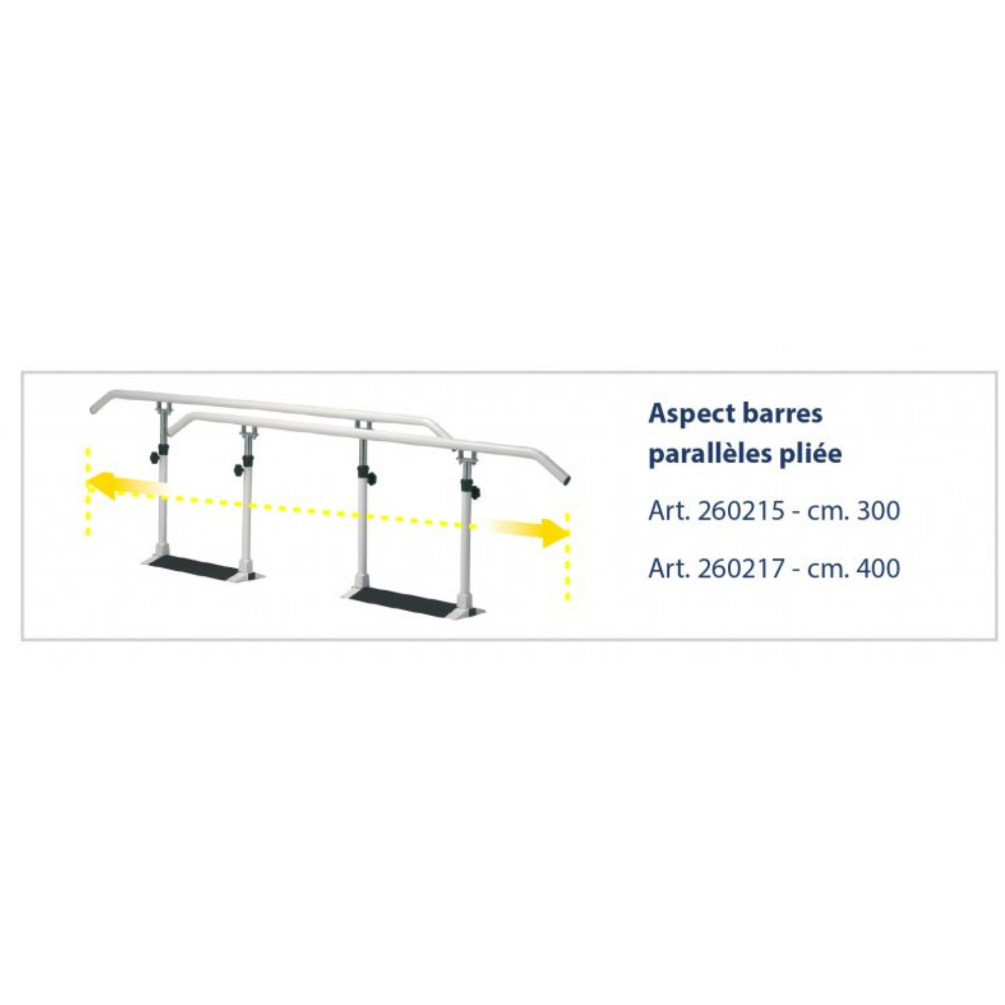 Easy Click Folding Parallel Bars - 2 sizes - Ferrox