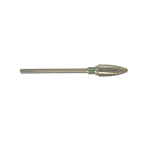 Fraise E5275 Carbure de tungstène forme ovoïde - Abrasion des ongles épais et onychogryphose - Denture hélicoïdale super fine -