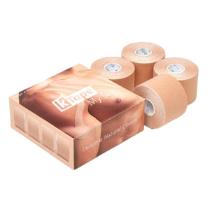 Boîte de 4 rouleaux de Bande adhésive élastique - 5cm x 5m - 5 couleurs - K-Tape