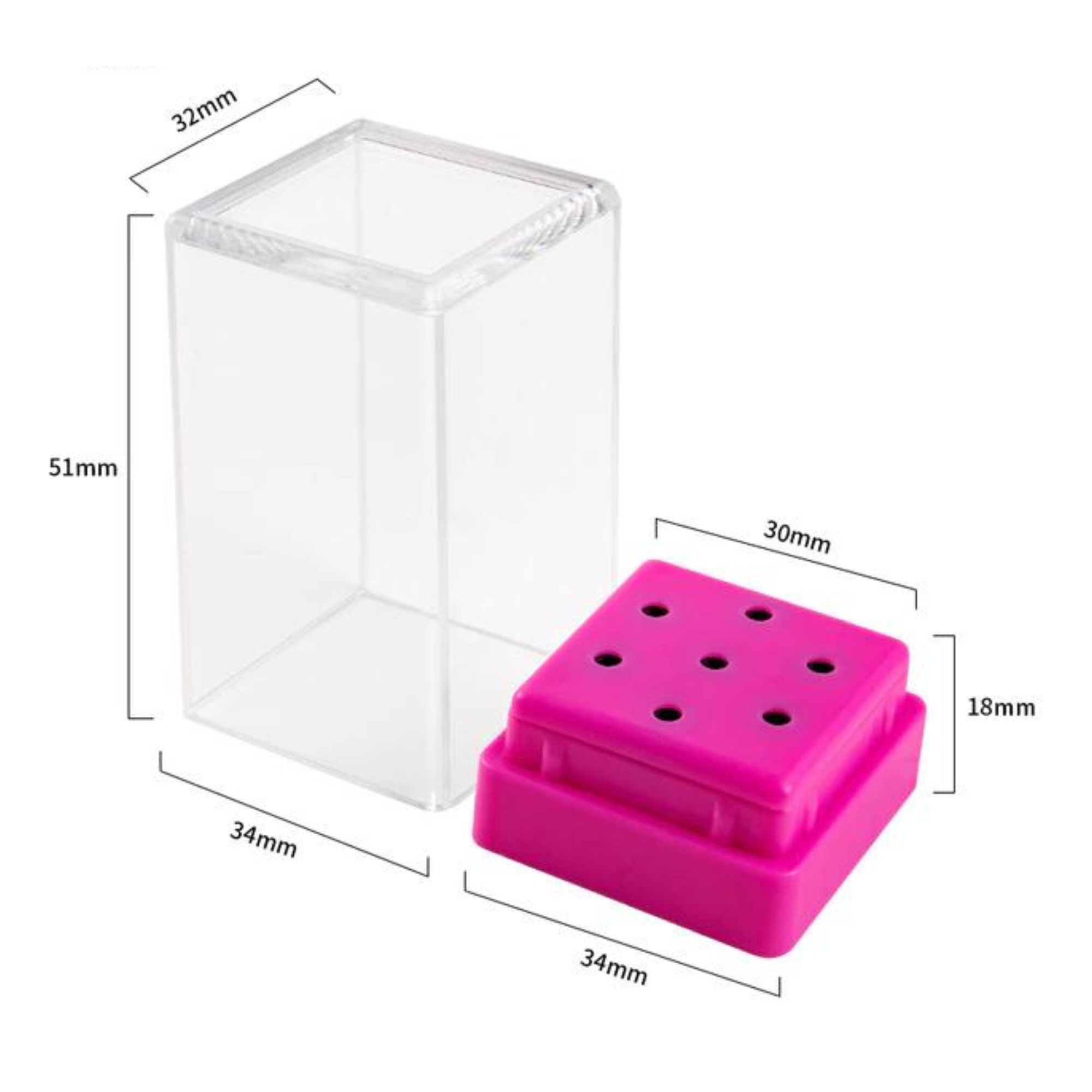 Porte-fraise en plastique - 7 trous acrylique