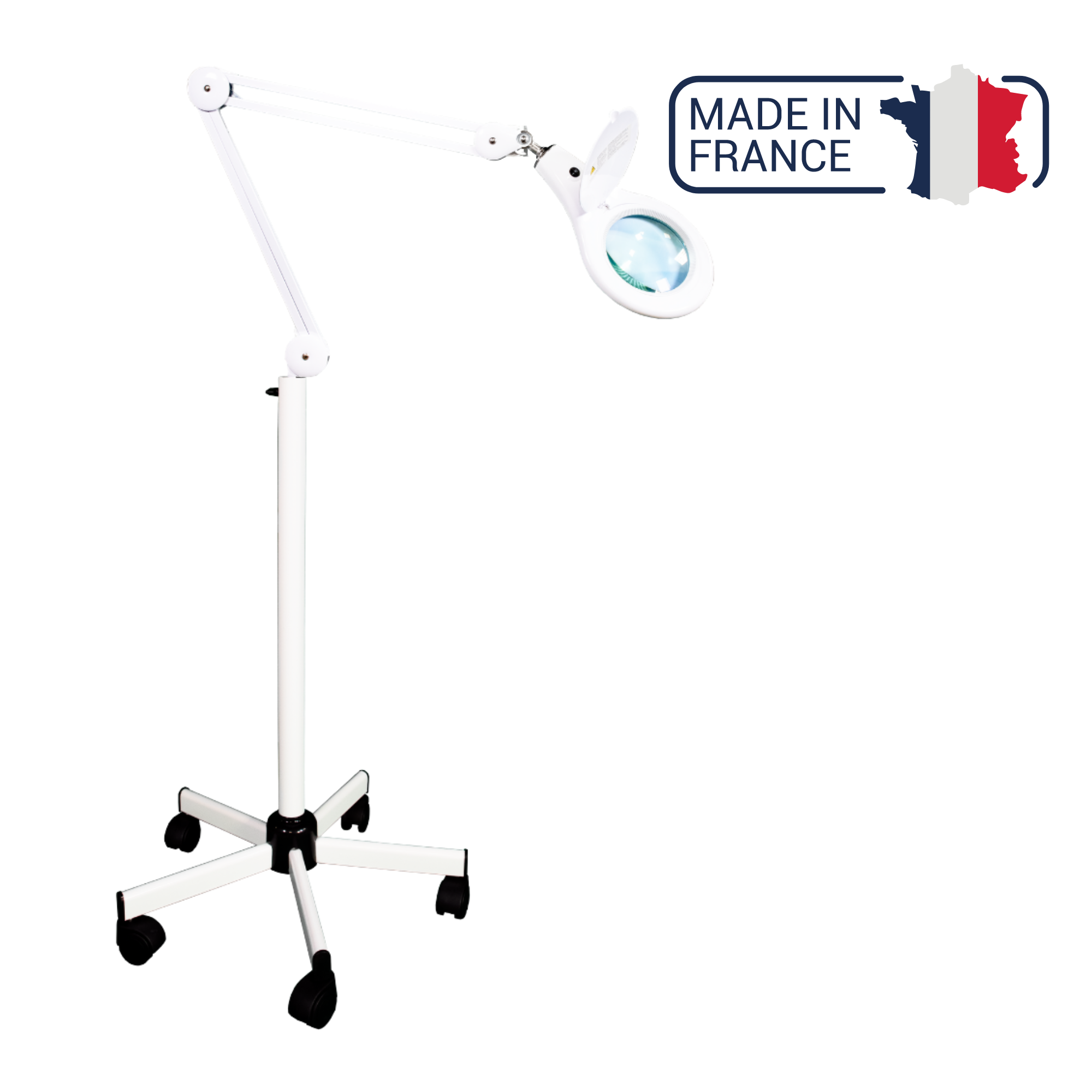 Lampe loupe LID Vera LED 4W  sur pied à roulettes