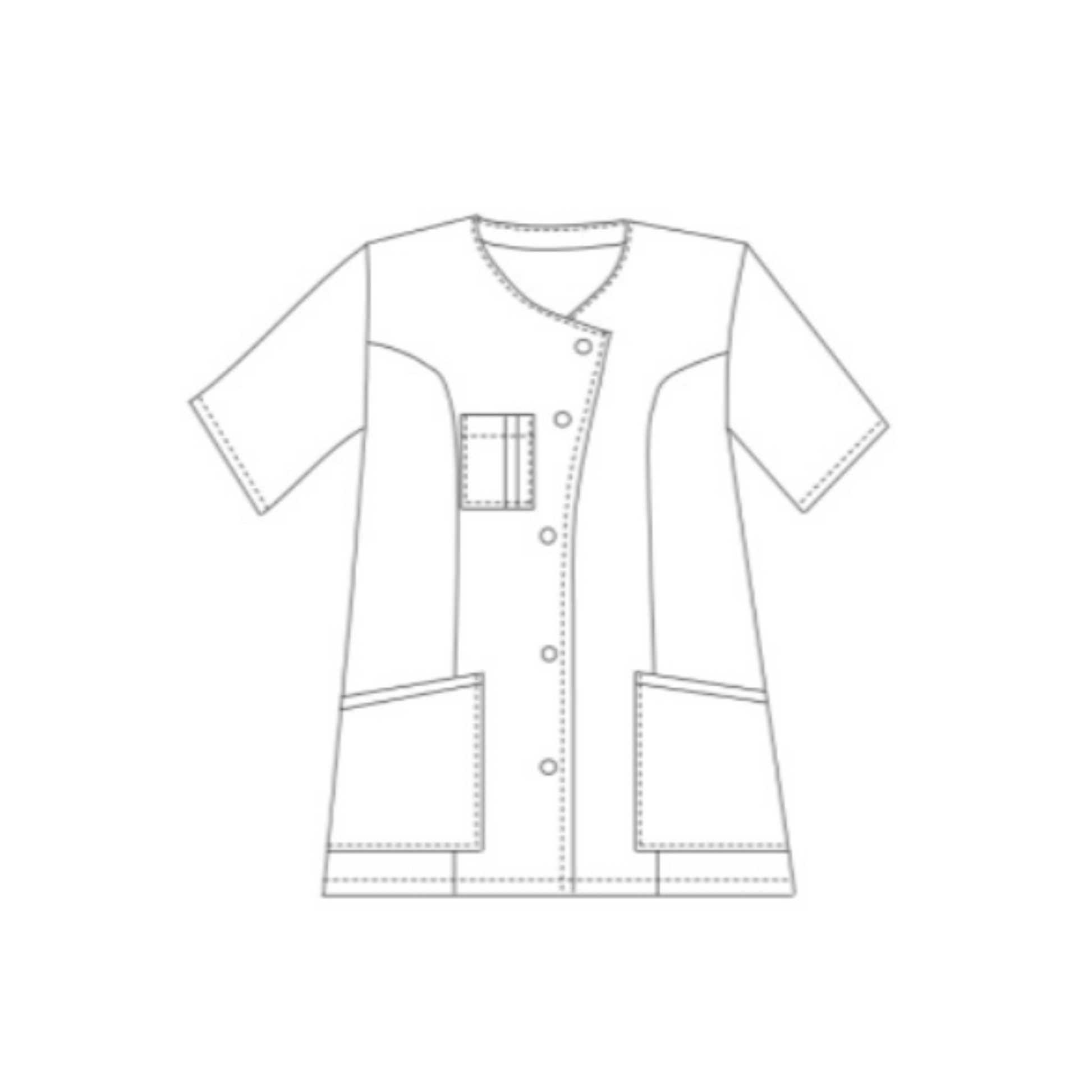 Manon - Tunique - Manches Courtes - Femme - 75 cm