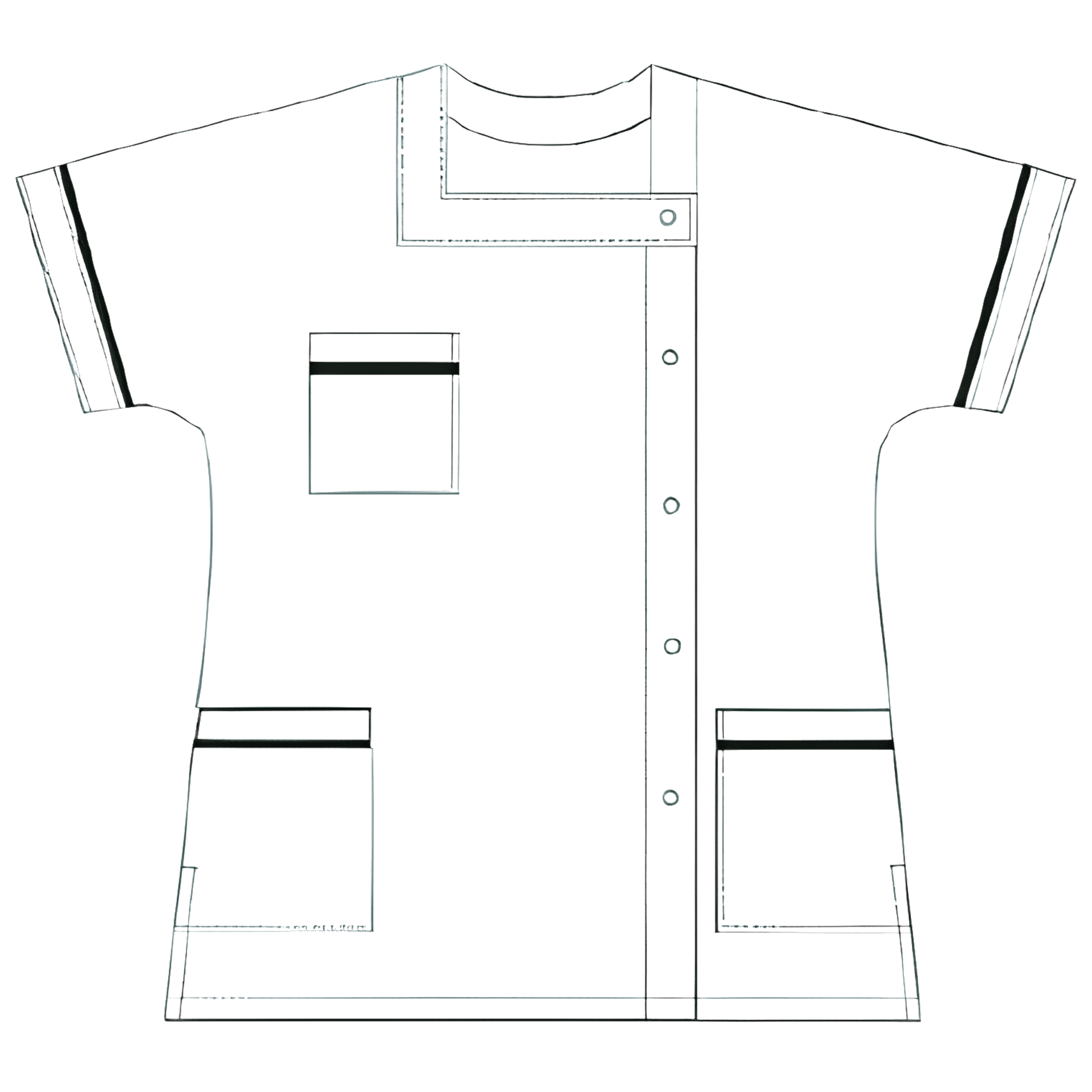 Betty - Tunique - Manches courtes - Femme - 75 cm