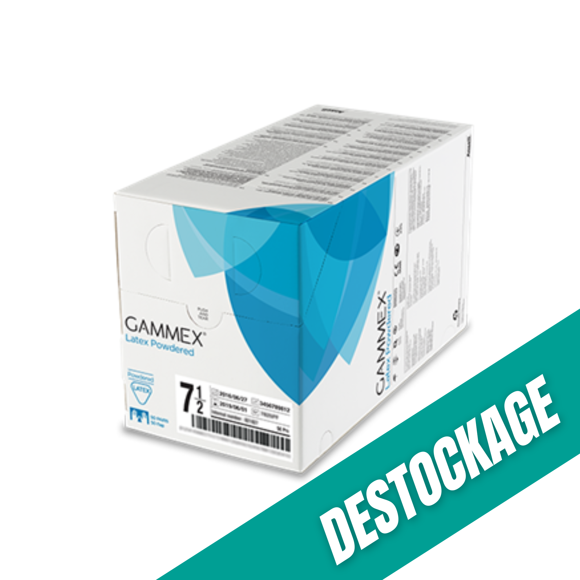 Gants de chirurgie latex Gammex - Sans poudre - Boite de 50 paires // Destockage