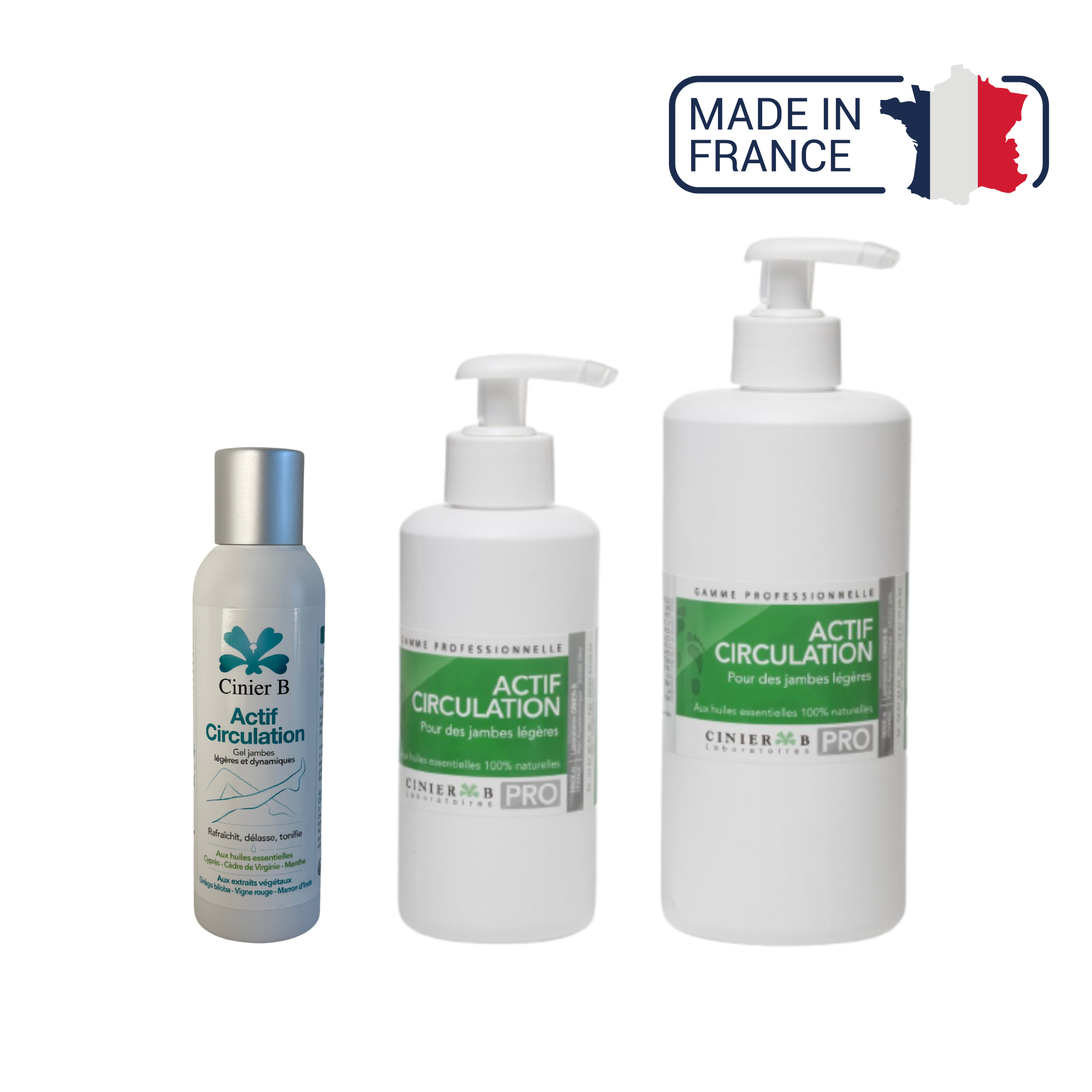 Actif Circulation - Effet de fraîcheur - 3 contenances - Laboratoires Cinier B Laboratoires Cinier B