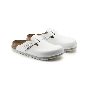 Boston Super Grip - Sabot Cuir naturel - Birkenstock Birkenstock Blanc-Étroite-48