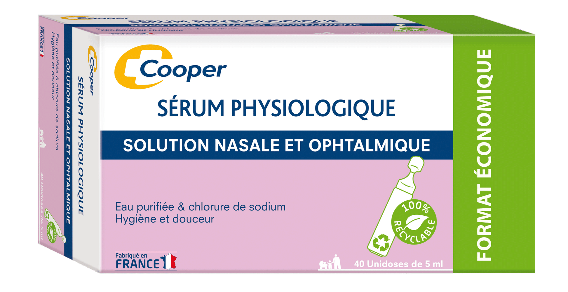 Serum phy Boite de 40 monodoses de 5ml - Cooper Cooper