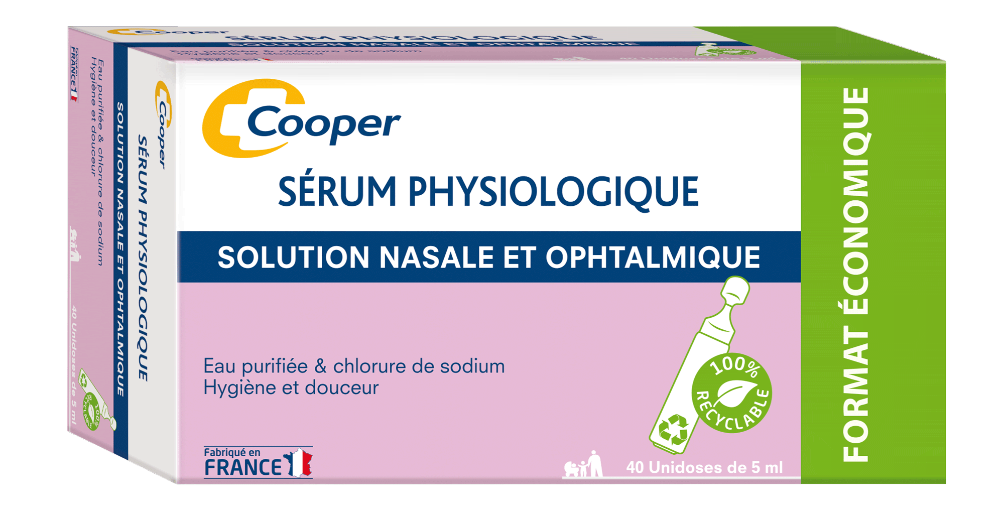 Serum phy Boite de 40 monodoses de 5ml - Cooper Cooper