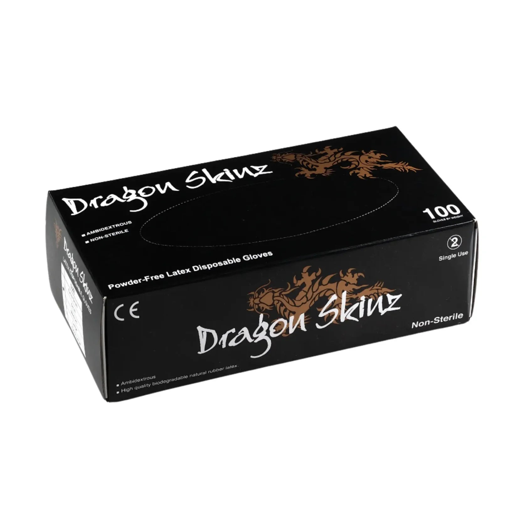 Gants d'examen - Latex Noir - Sans poudre - Boite de 100 - My Podologie