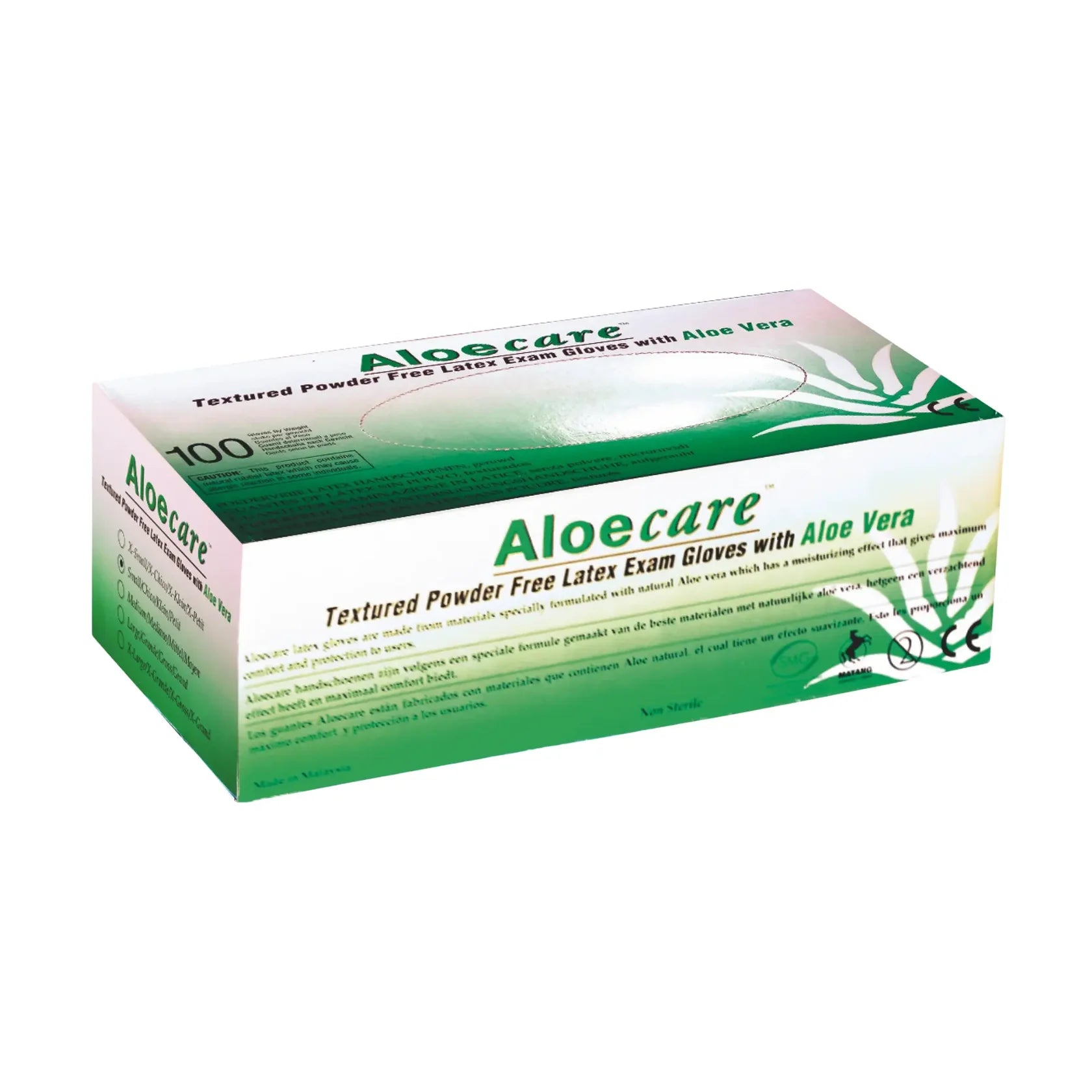 Gants d'examen - Latex avec Aloé Véra - Sans poudre - Boite de 100 - My Podologie