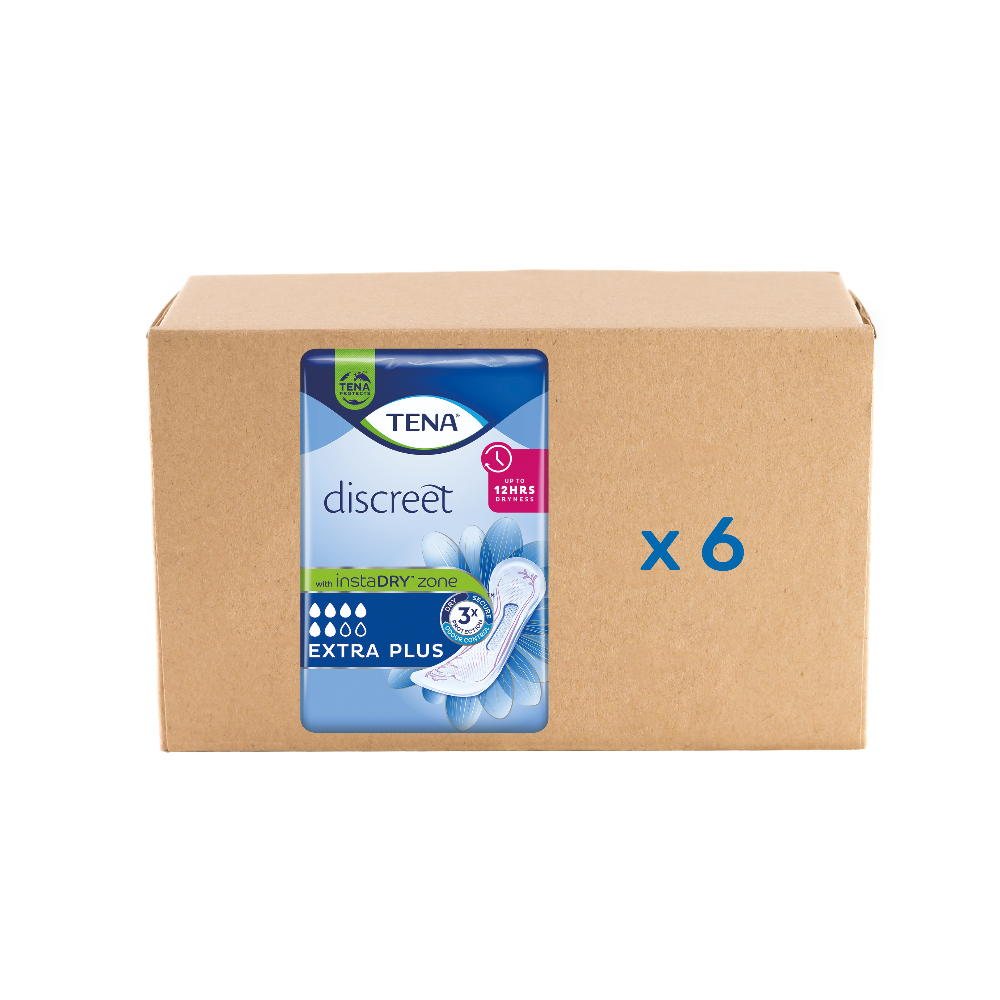 Protection Lady Discreet Extra Plus Instadry - 5 drops - carton 6x16U - Tena