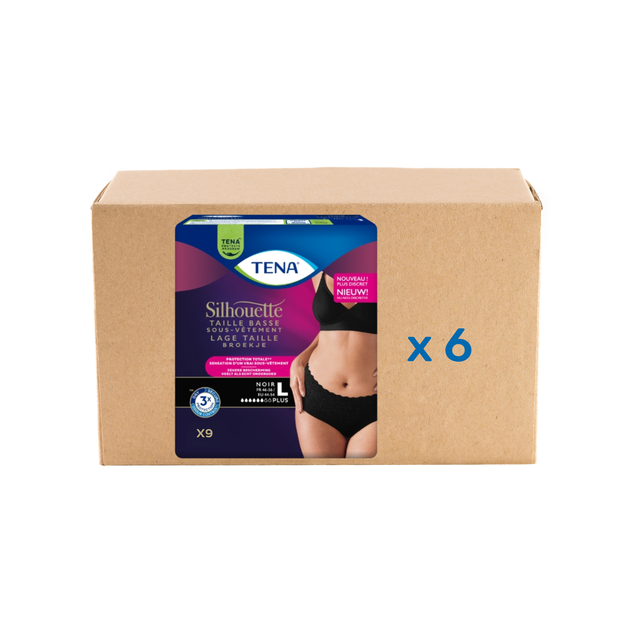 Pack Tena Lady Silhouette Normal - 6 gouttes - 3 modèles - Tena