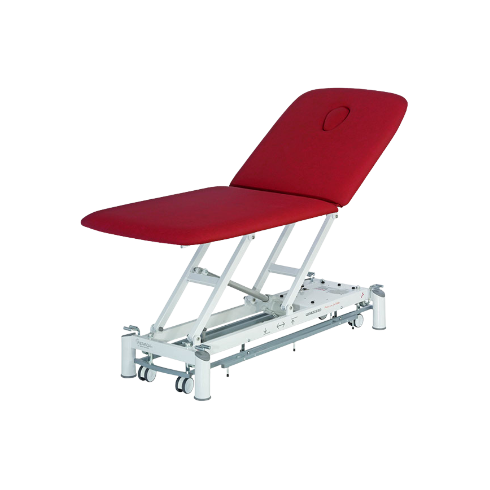 Electric physiotherapy table - Picasso XLL Trend - castors + control frame - Ferrox