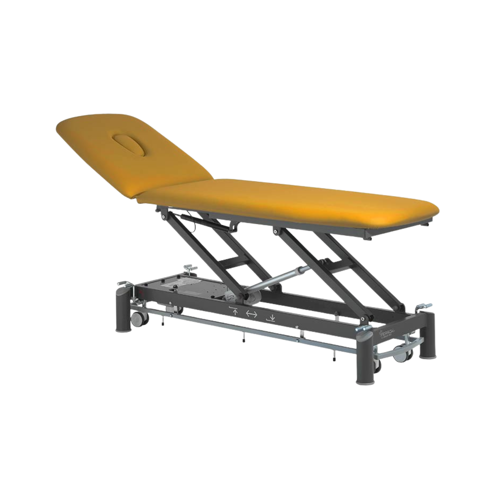 Electric physiotherapy table - Picasso Club - castors + control frame - Ferrox