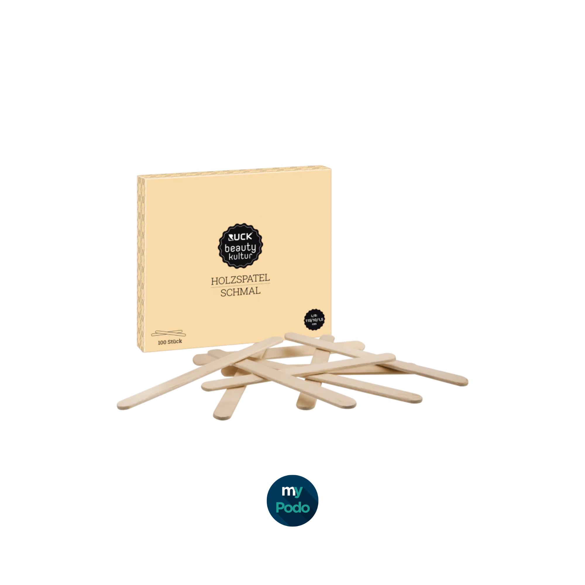 100 disposable wooden spatulas for applying creams - Ruck