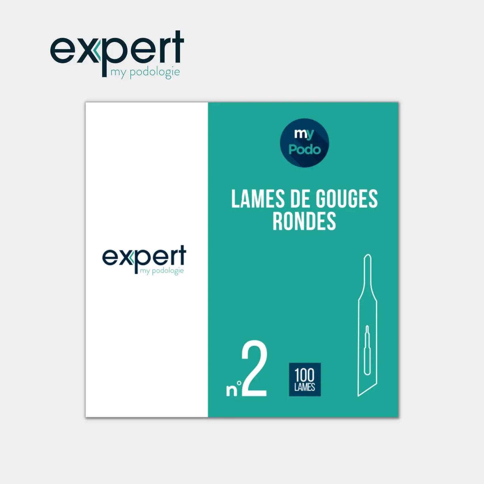 100 Sterile Gouge Blades - Round - Expert by My Podologie