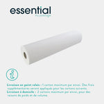 12 rouleaux Draps d'examen blancs lisses - 132 formats - 50 x 35 cm