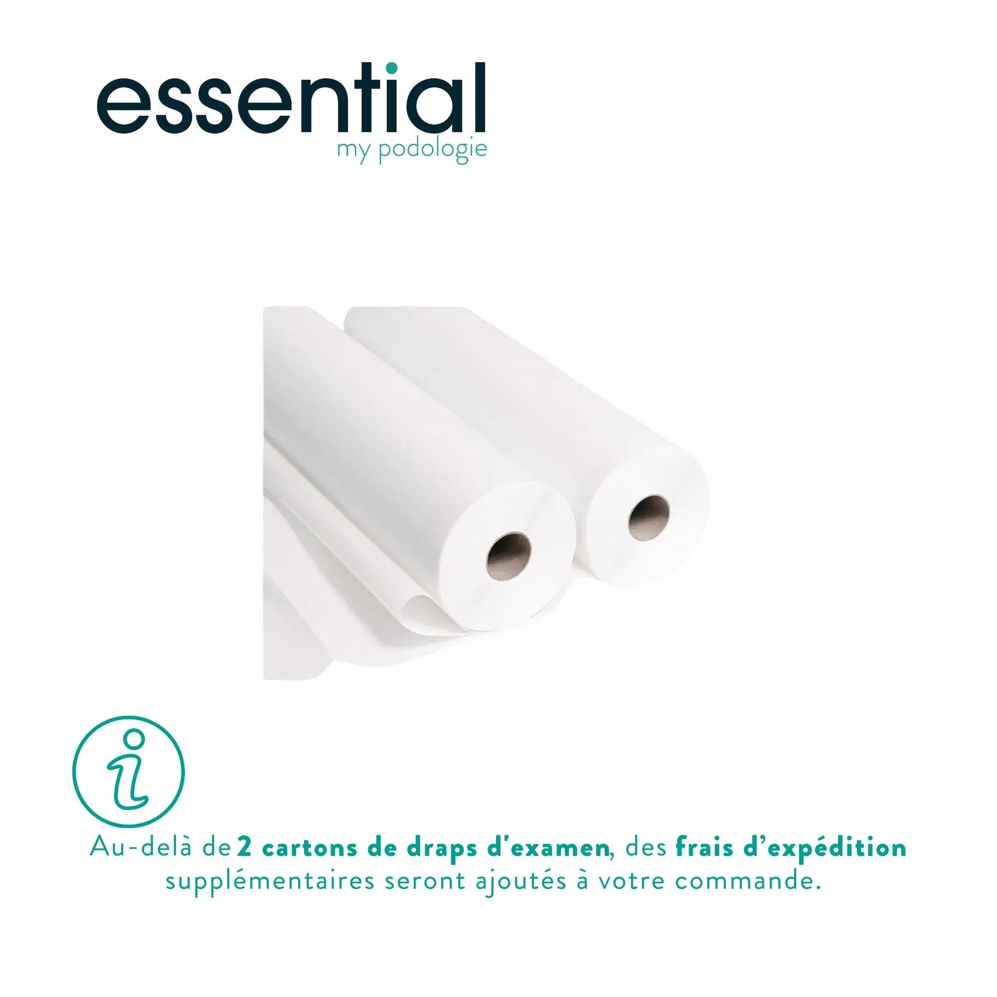 12 rolls White examination sheets - 150 sizes - 2 smooth folds