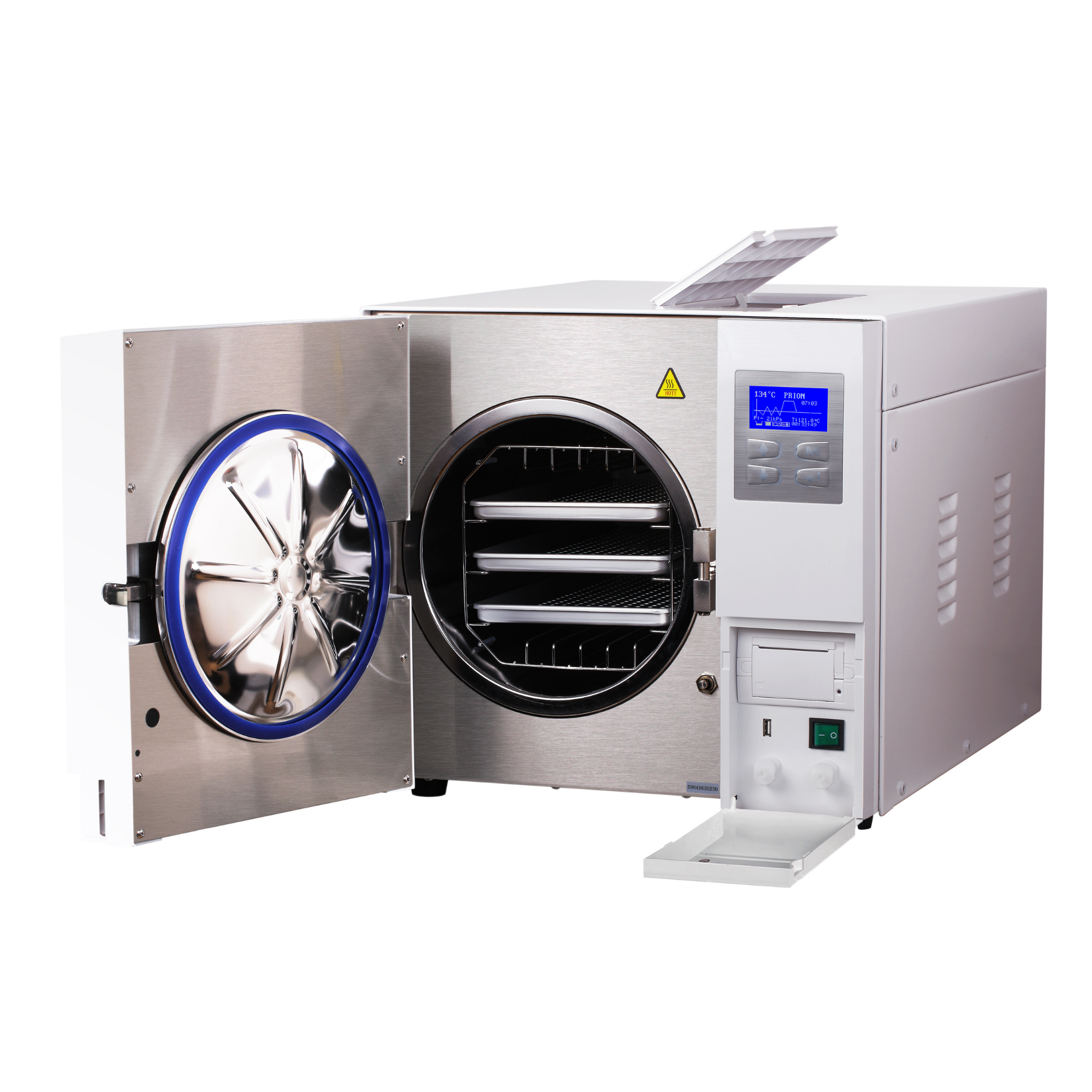Autoclave Blanc 8 Litres Classe B avec USB et imprimante intégrée