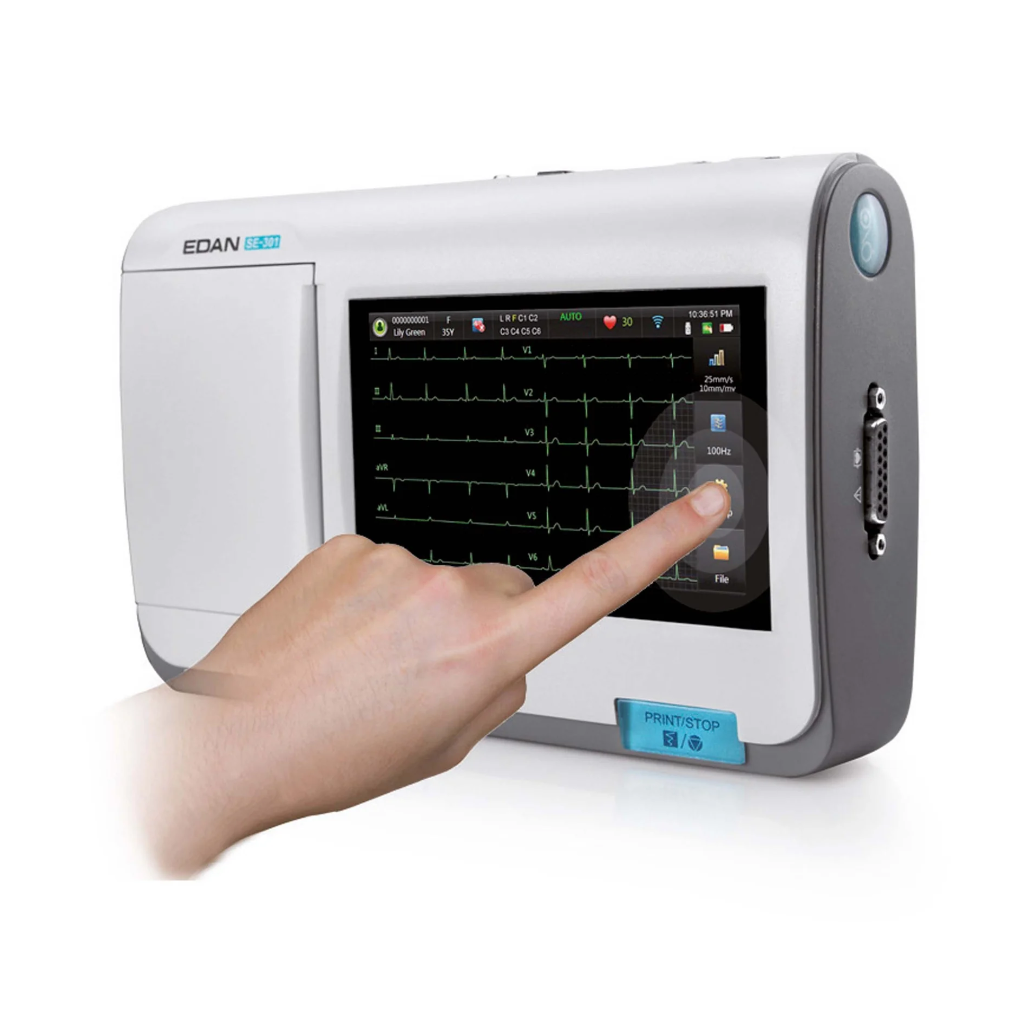 Électrocardiographe 3 Pistes Tactile SE-301 - EDAN