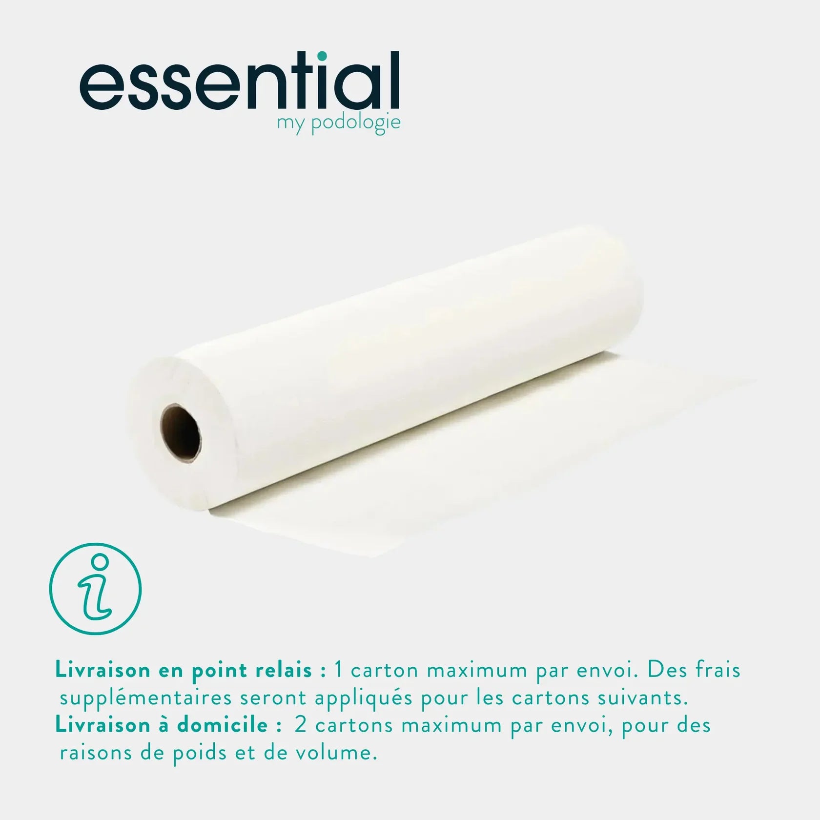 9 rouleaux Draps d'examen blancs gaufrés - 135 formats - 50 x 35 cm