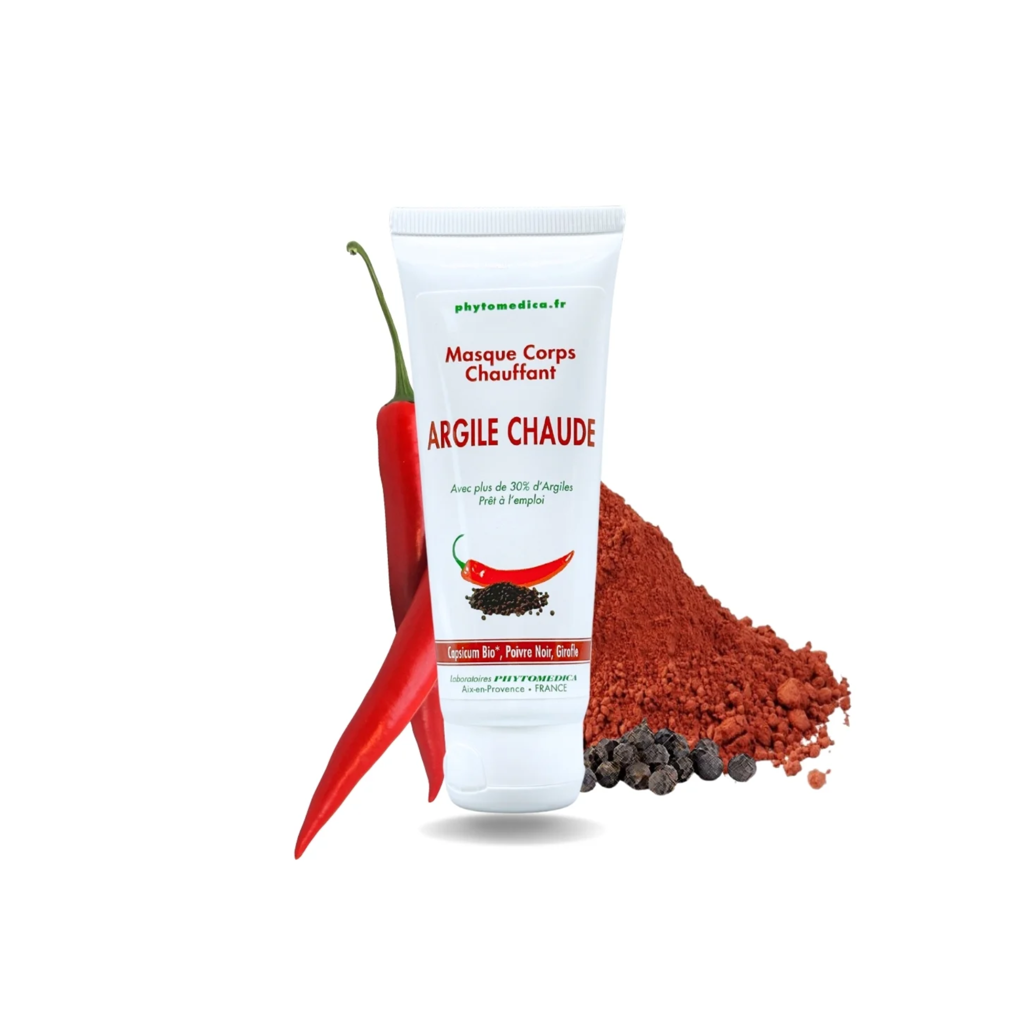 Argile chaude - Masque corps chauffant - 250 ml - Phytomédica - My Médical