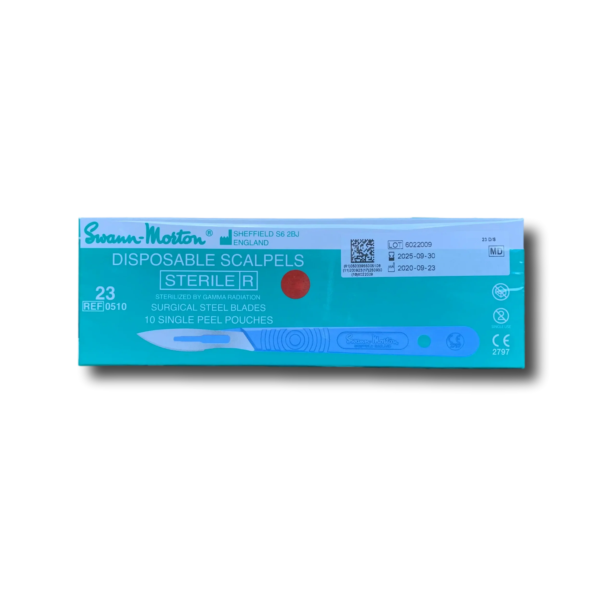 Sterile single-use scalpels - Swann-Morton - Box of 10