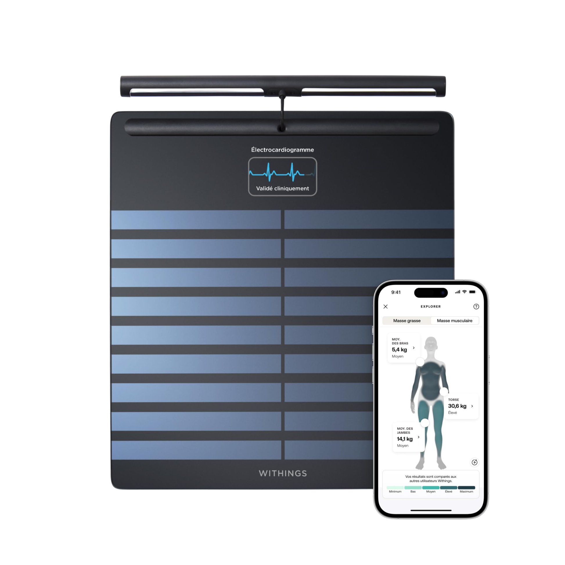 Balance Body Scan - Station de santé connectée - mesure ECG - Deux coloris - Withings - My Médical