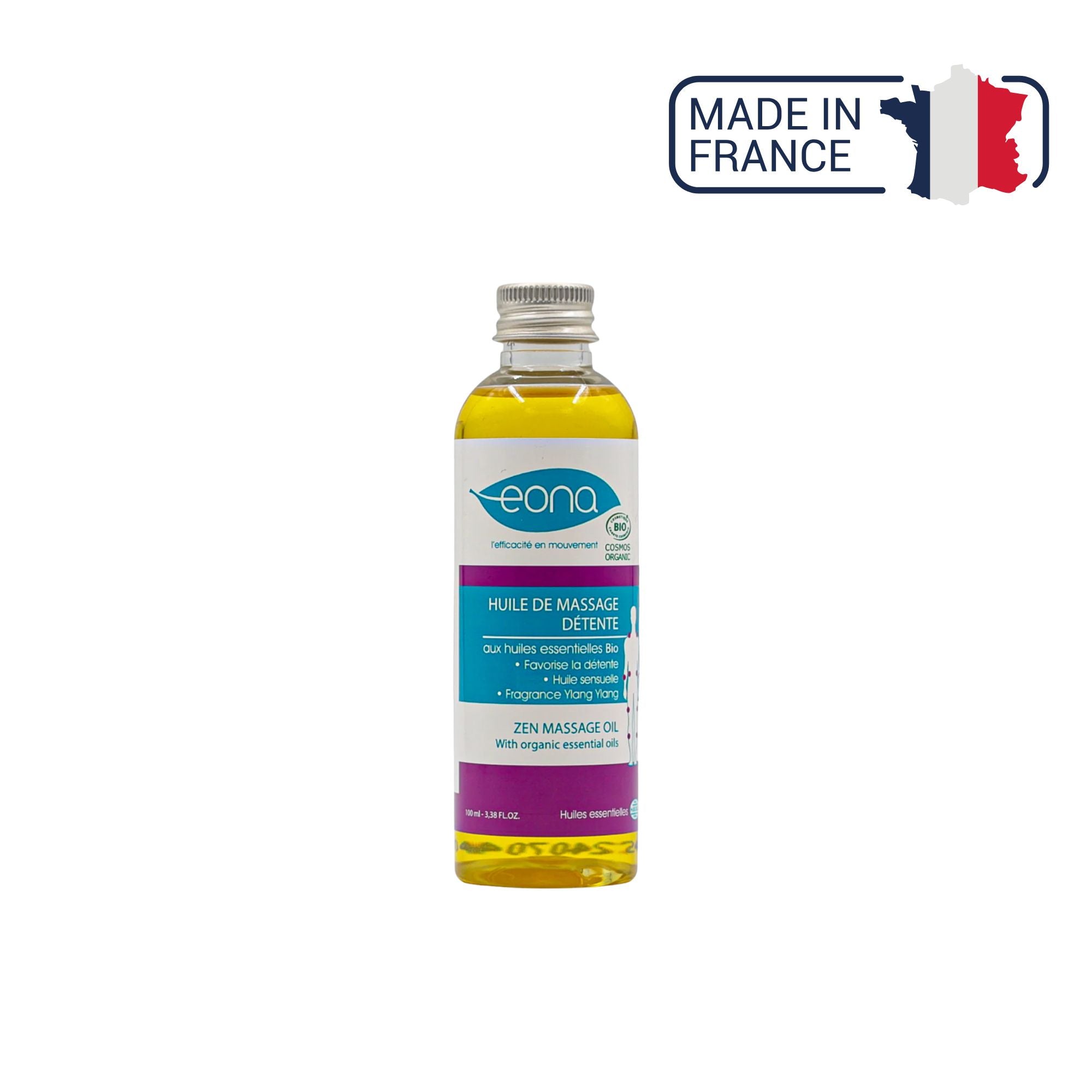 Huile de massage - Détente - Bio - 2 contenances - Eona