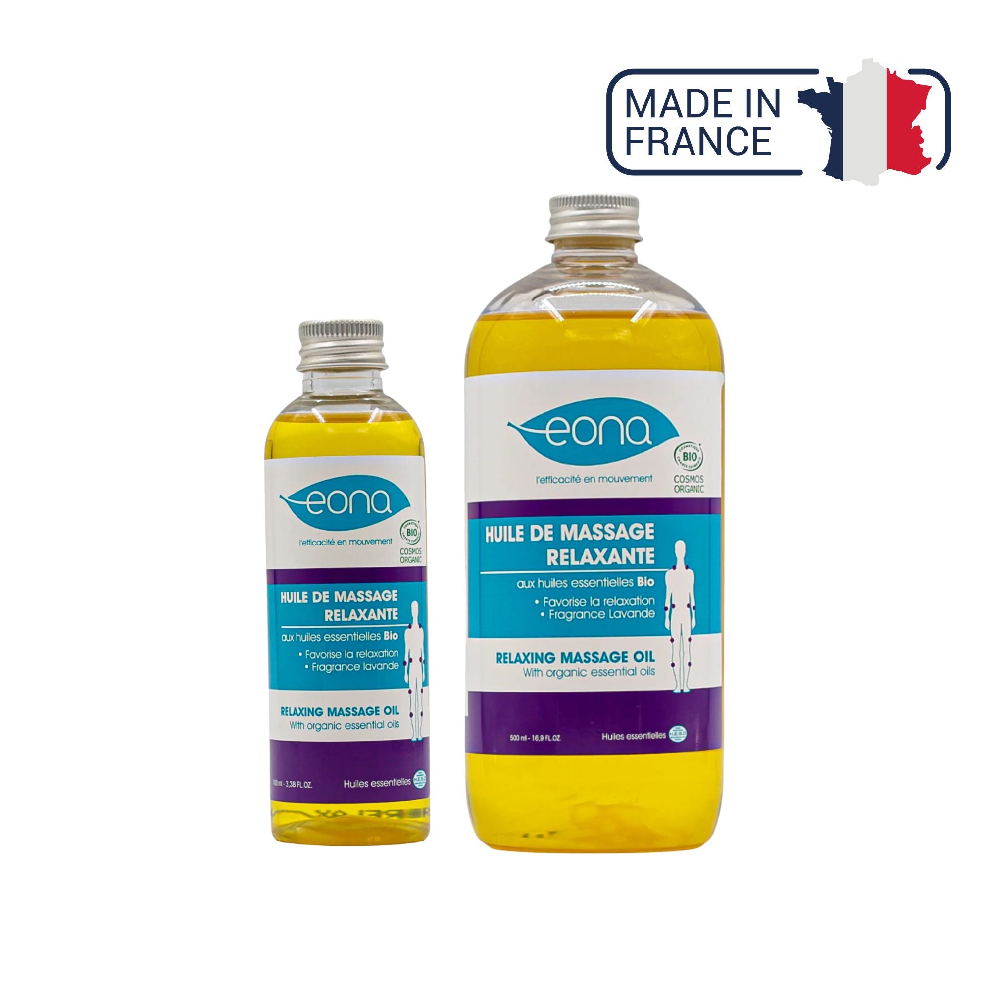 Huile de massage - Relaxante - Bio - 2 contenances - Eona