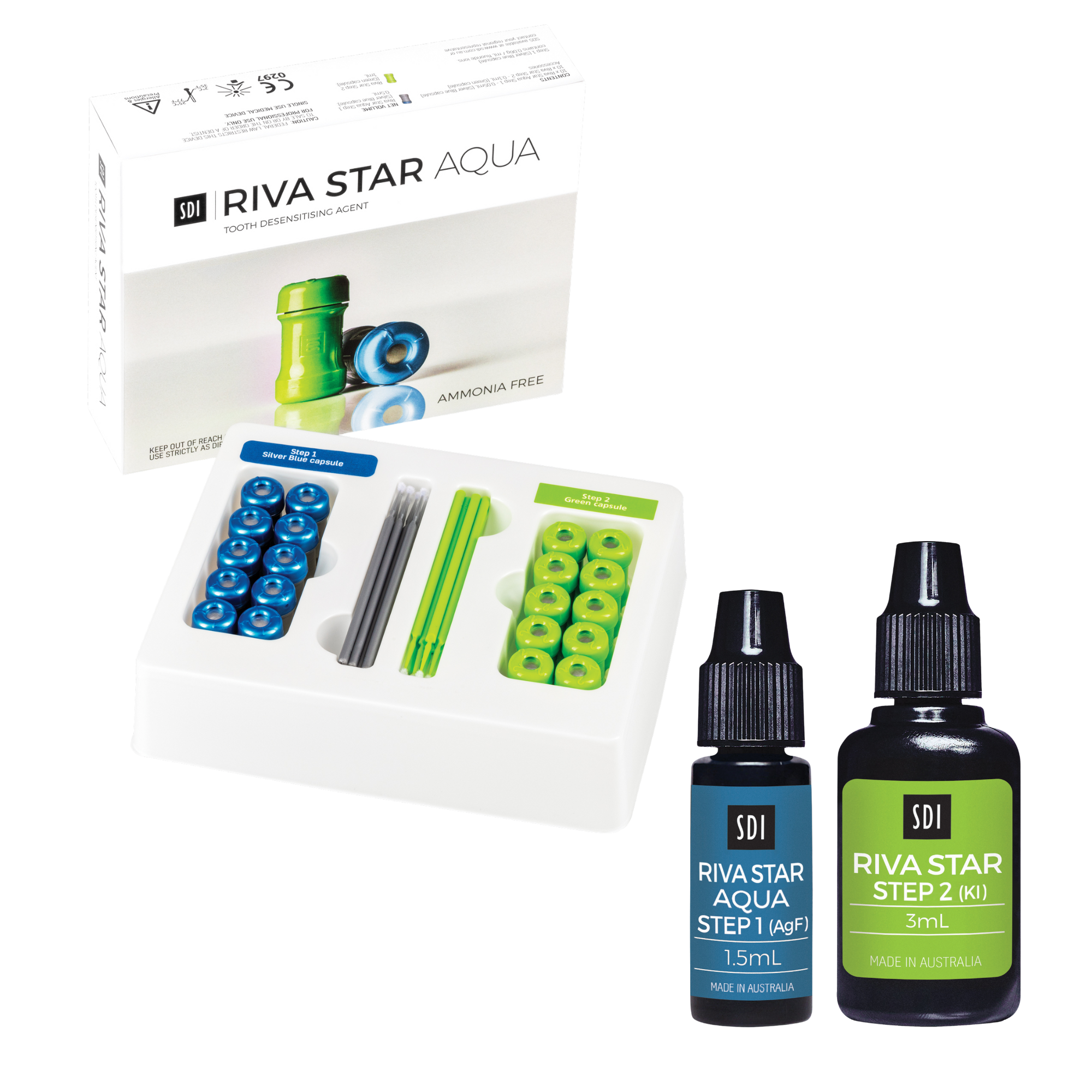 Désensibilisant dentaire Riva Star Aqua - flacons/kit capsules - SDI