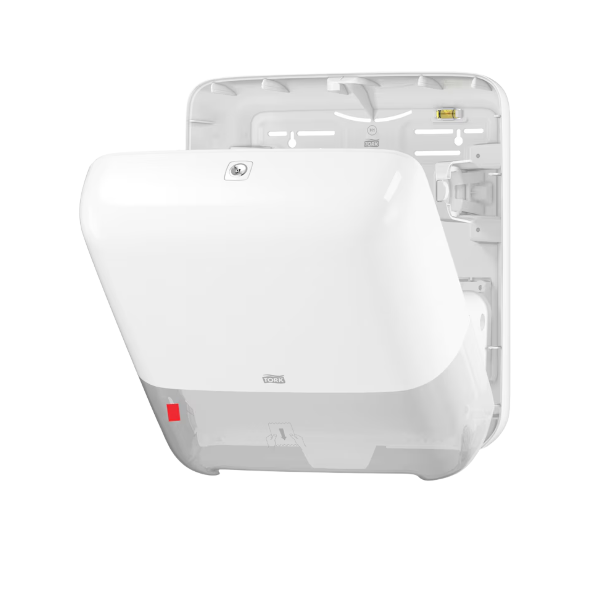 Distributeur pour rouleau d’essuie-mains H1 Tork Matic® – Blanc – TORK - My Médical