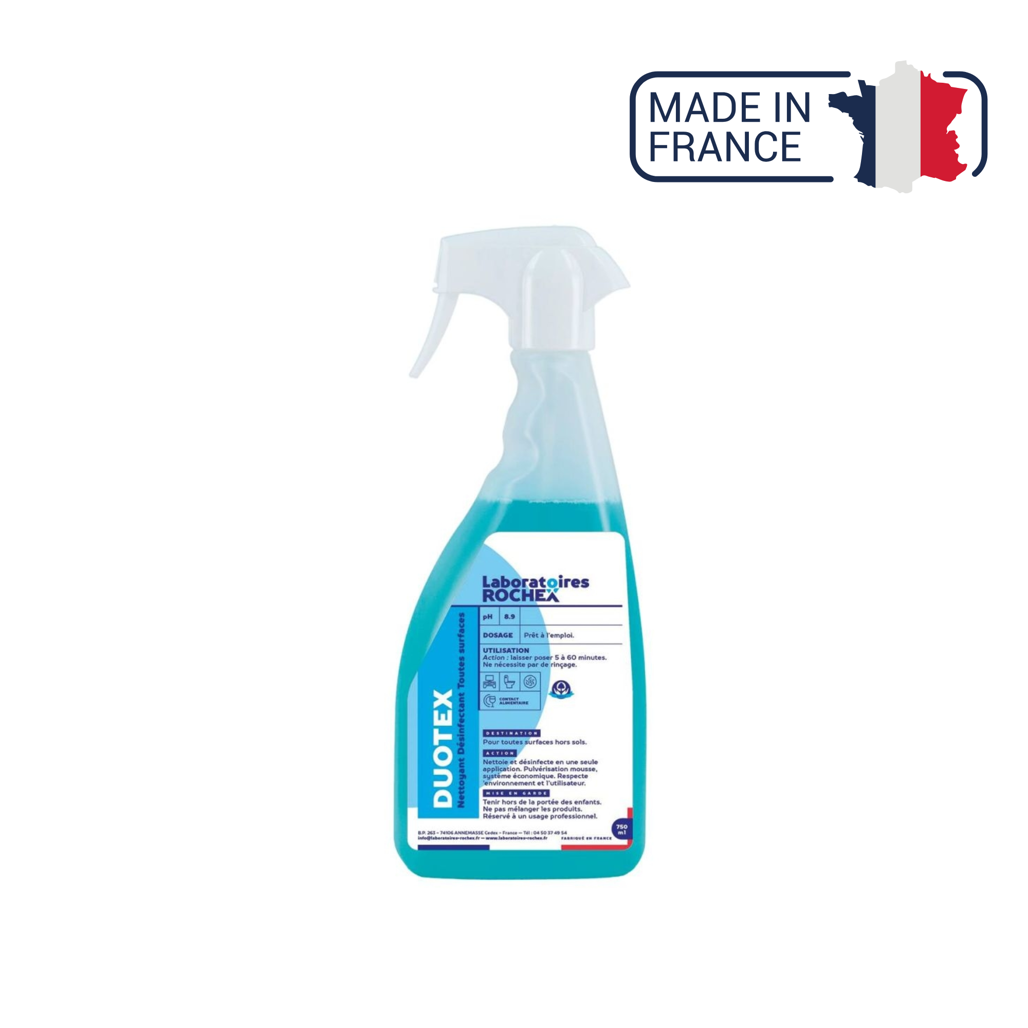 Duotex - Détergent désinfectant sans aldéhyde - 2 contenances