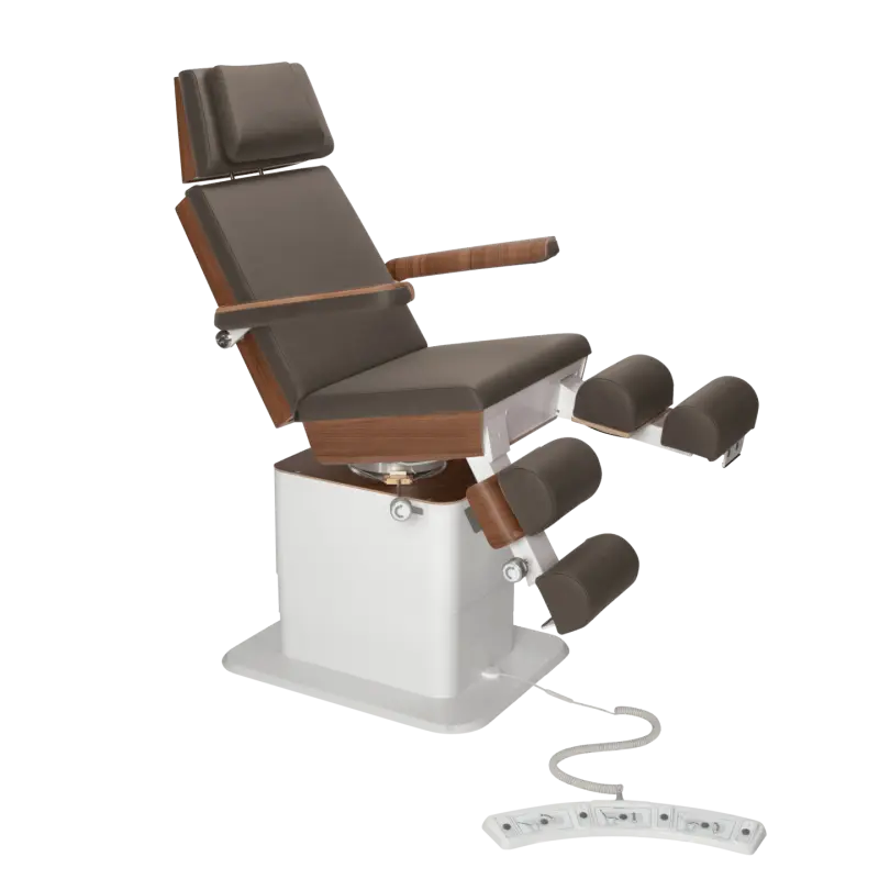 Fauteuil de pédicurie - MOON - Relevage électrique - Filaire - Ruck My Podologie  Expresso-3-moteurs-Noyer