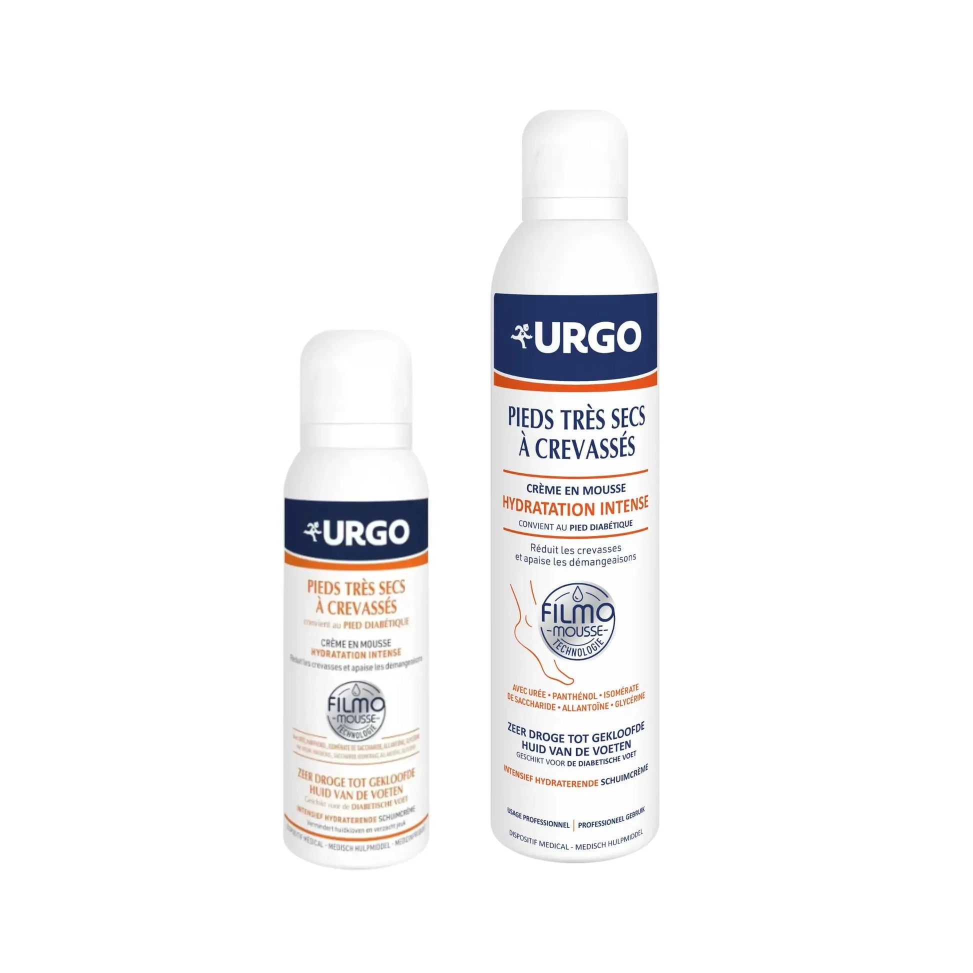 Filmomousse - Hydratation intense pieds très secs à crevassés - 2 contenances - Urgo Peclavus 