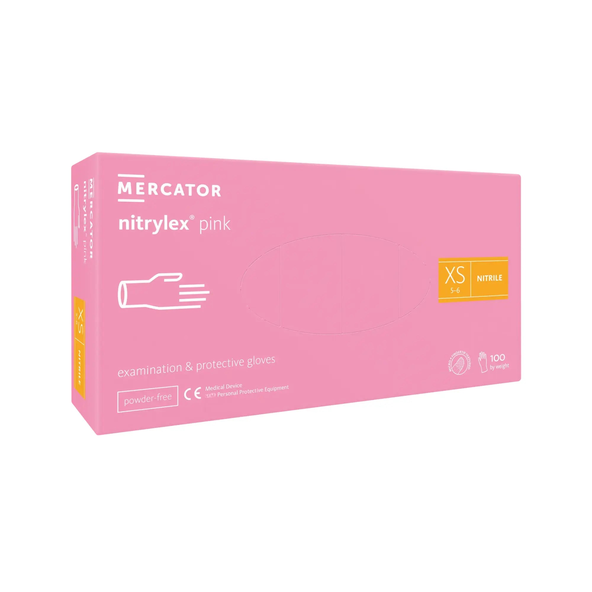 Gants d'examen - Nitrile Rose - Sans poudre - Boite de 100 - My Podologie