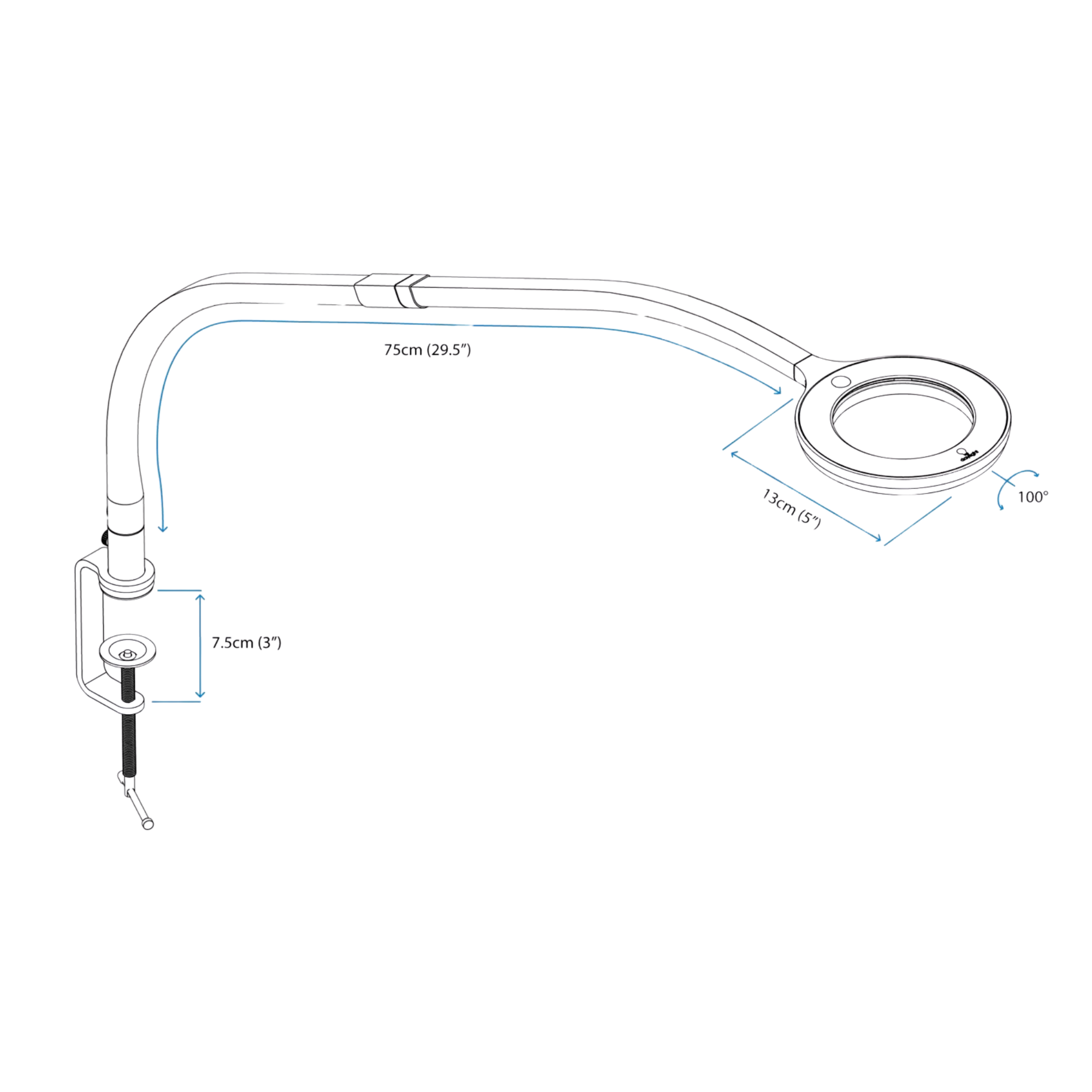 Lampe loupe LED Omega 3,5  - Ruck - My Médical