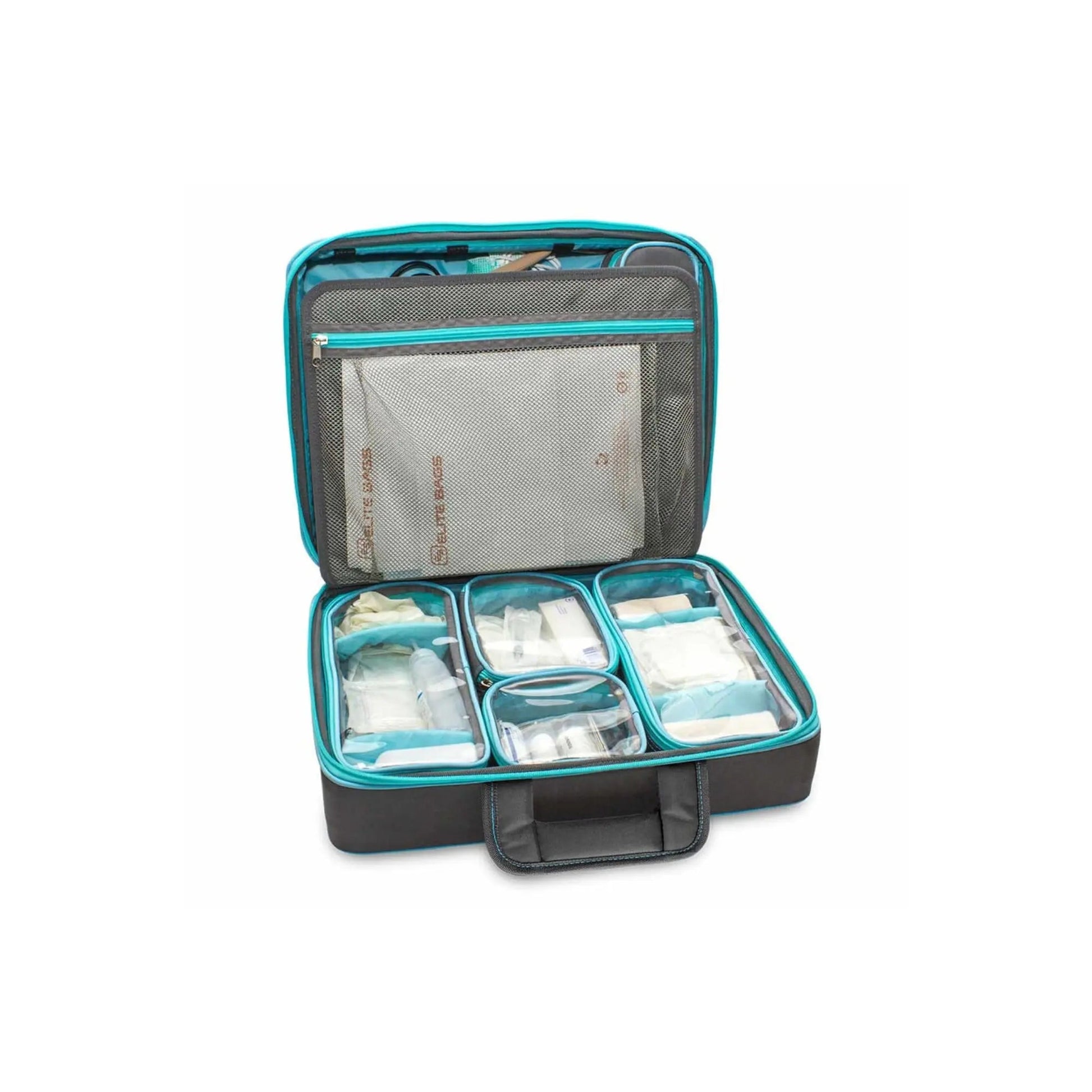 Mallette médicale convertible SUIT&GO - Gris - Chariot à roulettes en option Elite Bags 