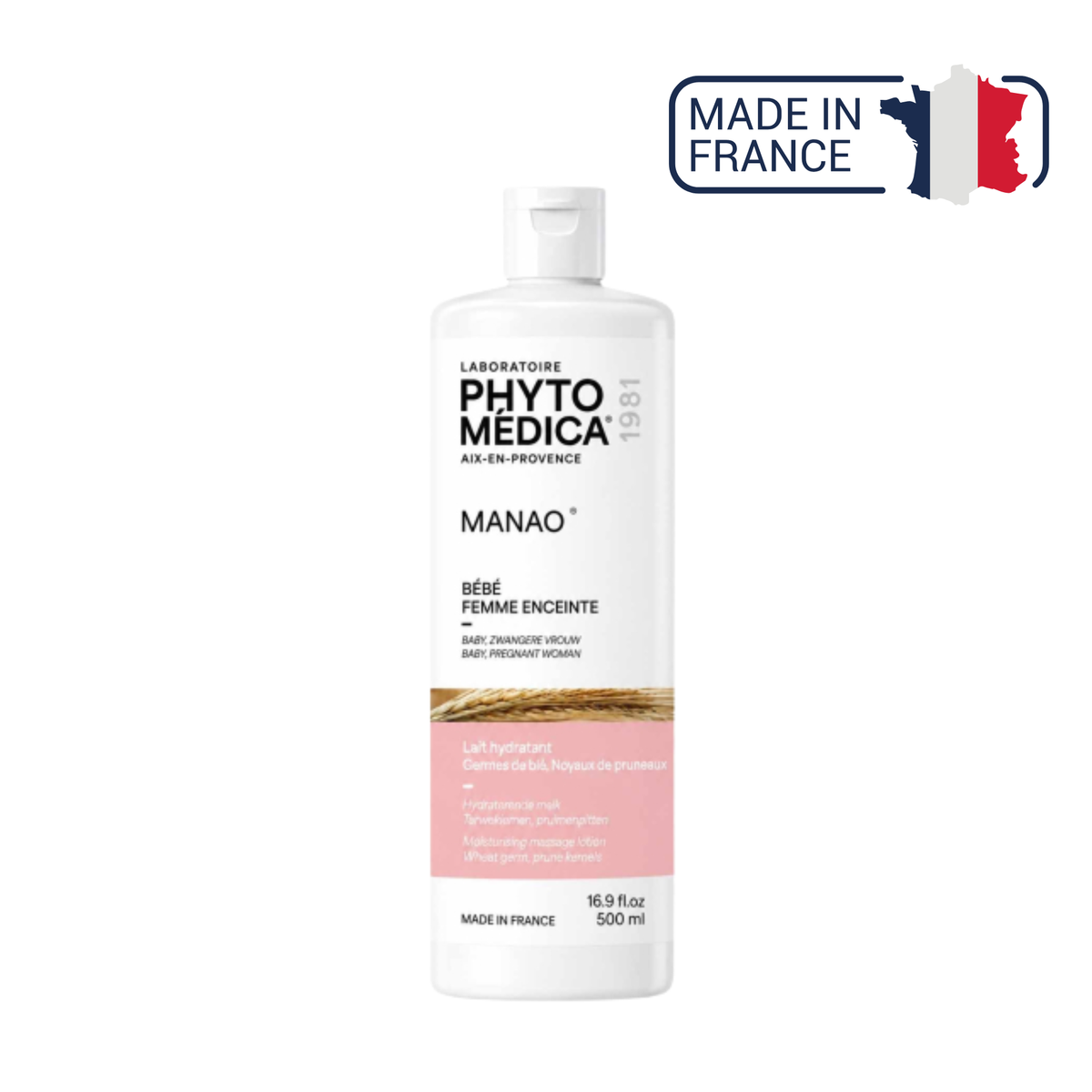 Manao® - Lait massage hydratant - bébé/femme enceinte - 500 ml - Phytomedica