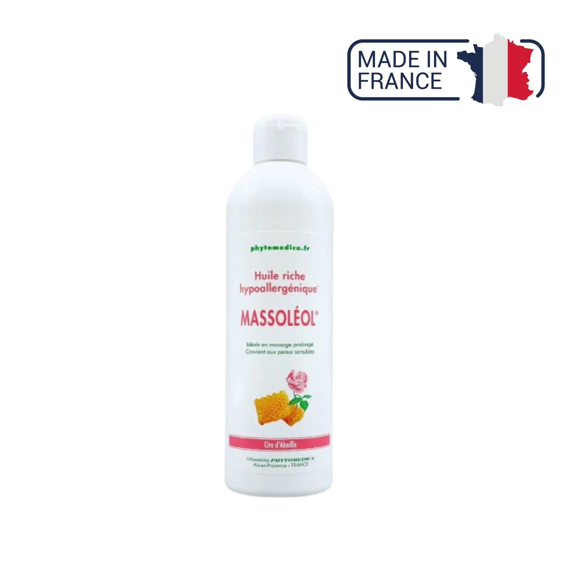 Massoléol® - Huile riche de massage neutre hypoallergénique - Parfum Rose - Phytomedica Laboratoires Phytomedica 