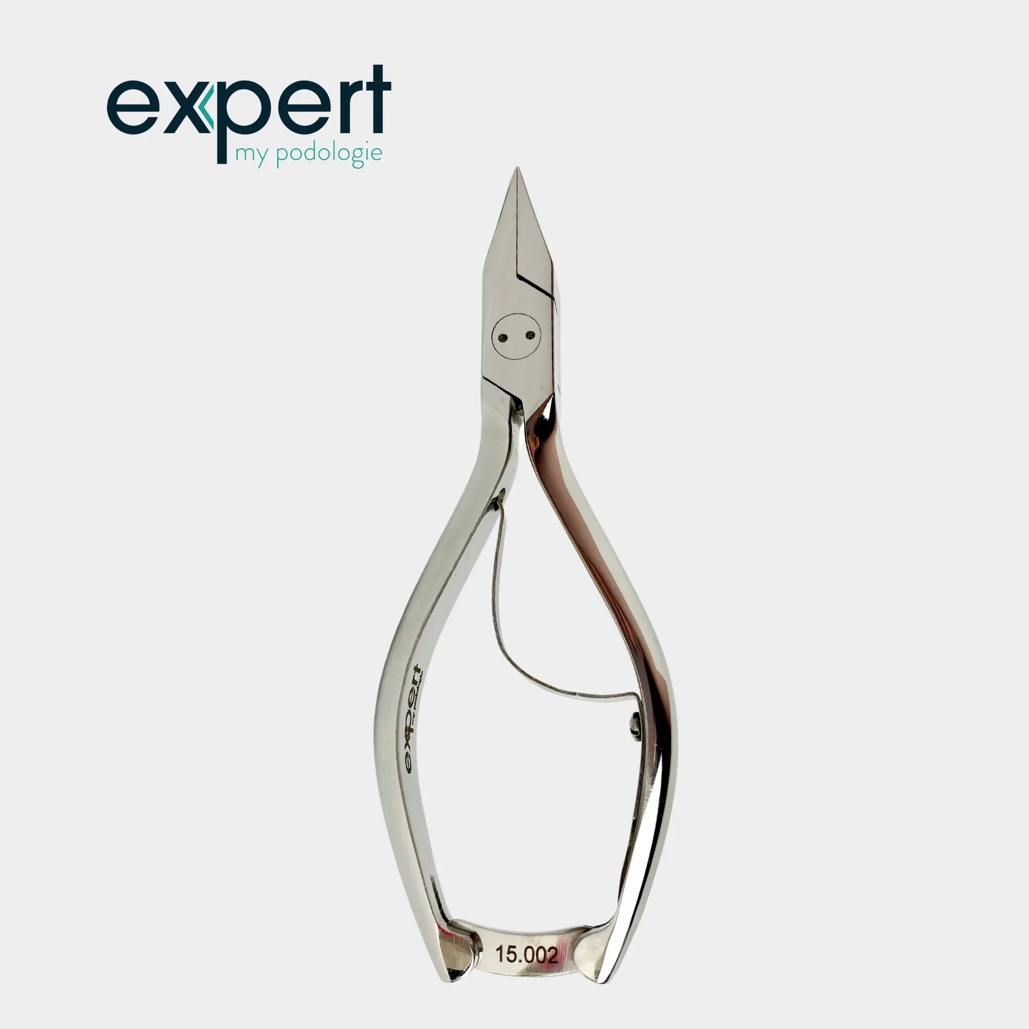 Pince à ongles - Coupe droite - 15 mm - Mors plats - Inox - Expert by My Podologie