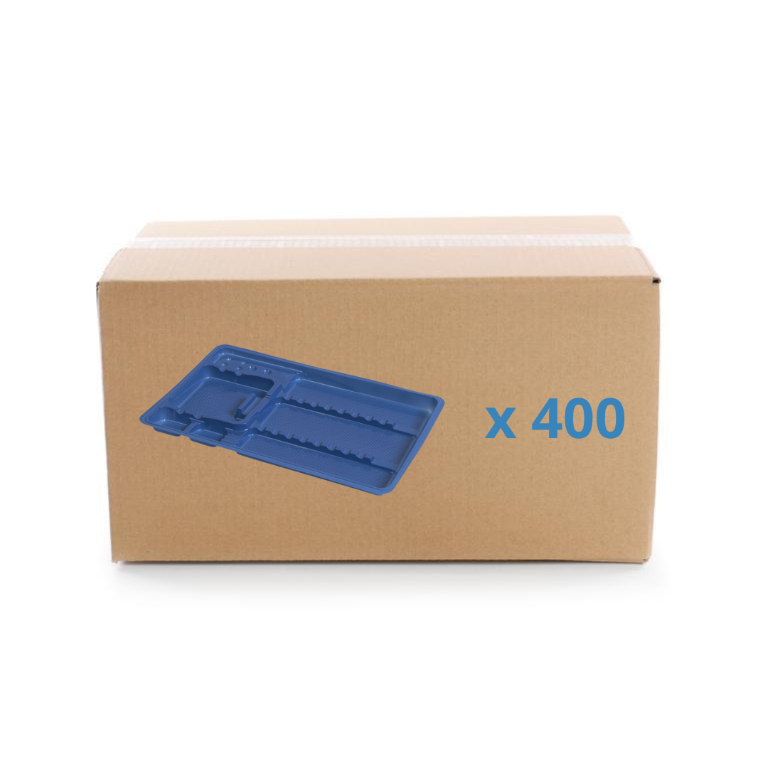 Plateaux de soin à usage unique avec compartiments - 3 formats - Carton de 400