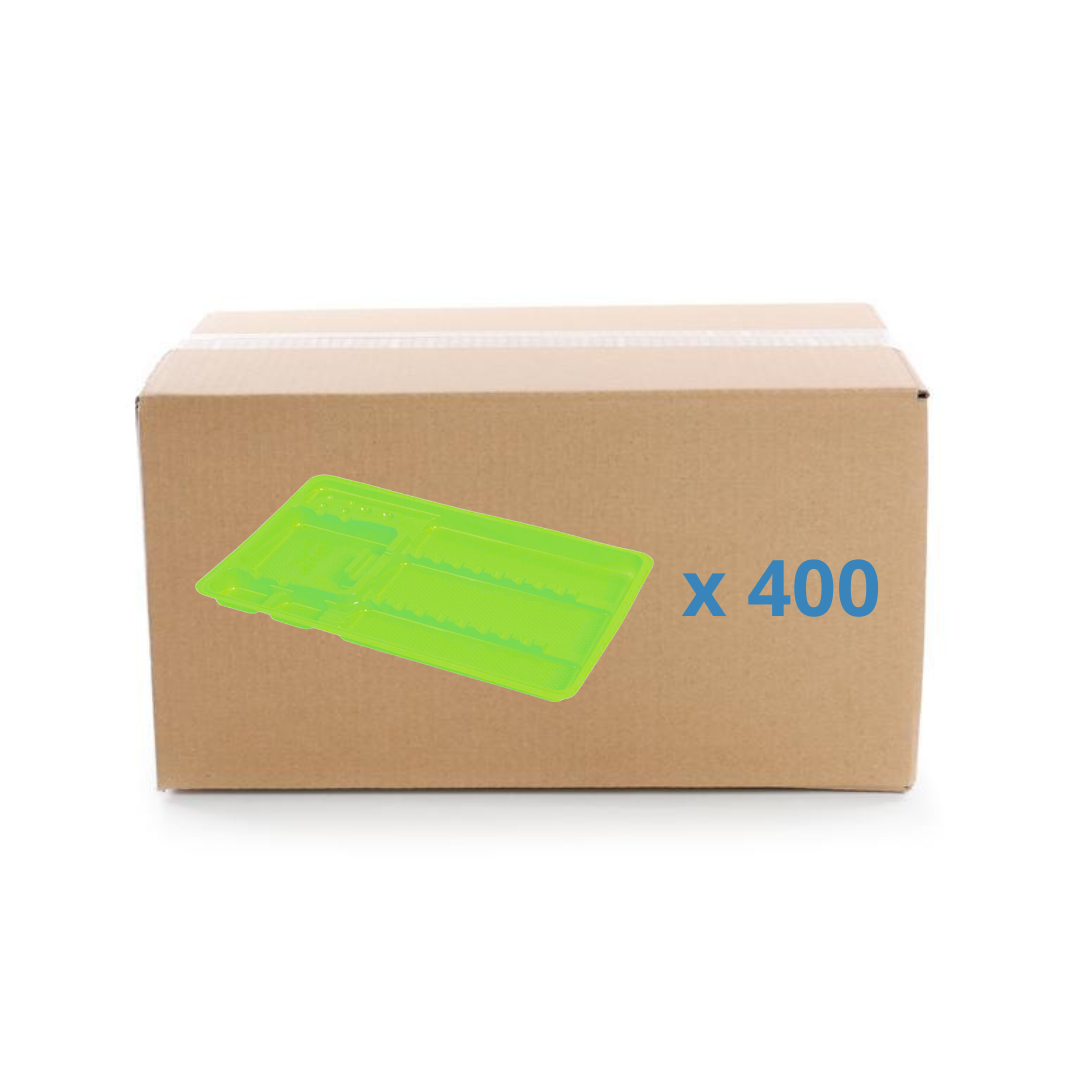 Plateaux de soin à usage unique avec compartiments - 3 formats - Carton de 400