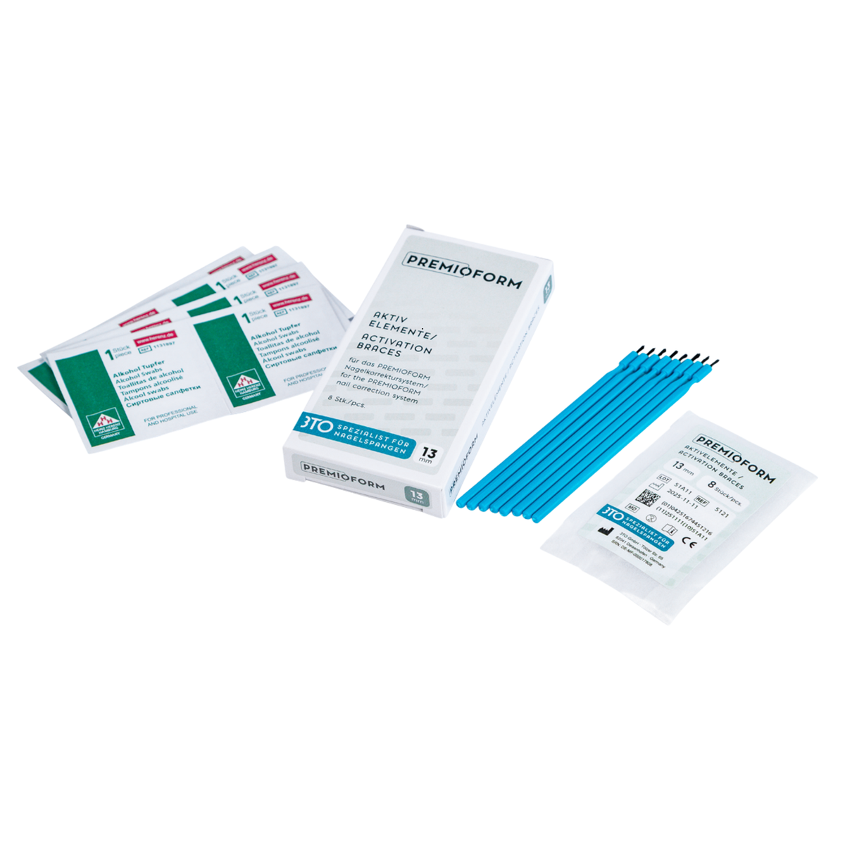 Éléments d’activation pour orthonyxie – 8 pièces – 13 mm - Premioform
