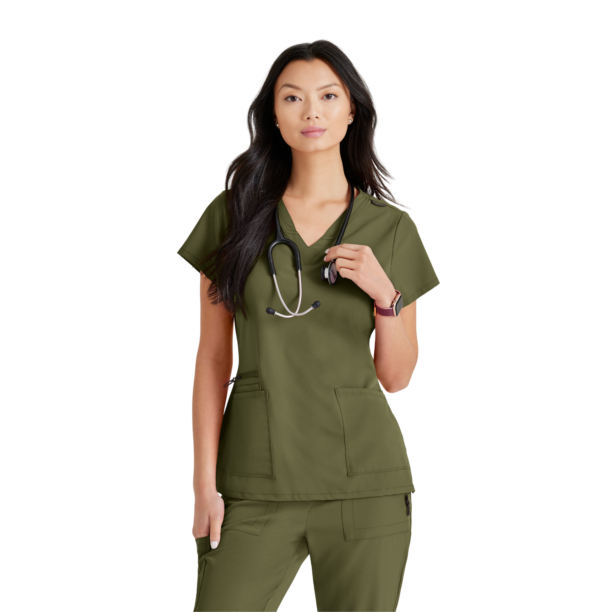 Purpose Top - Haut médical confortable et polyvalent - Col V - Femme - Barco Unify BARCO UNIFY