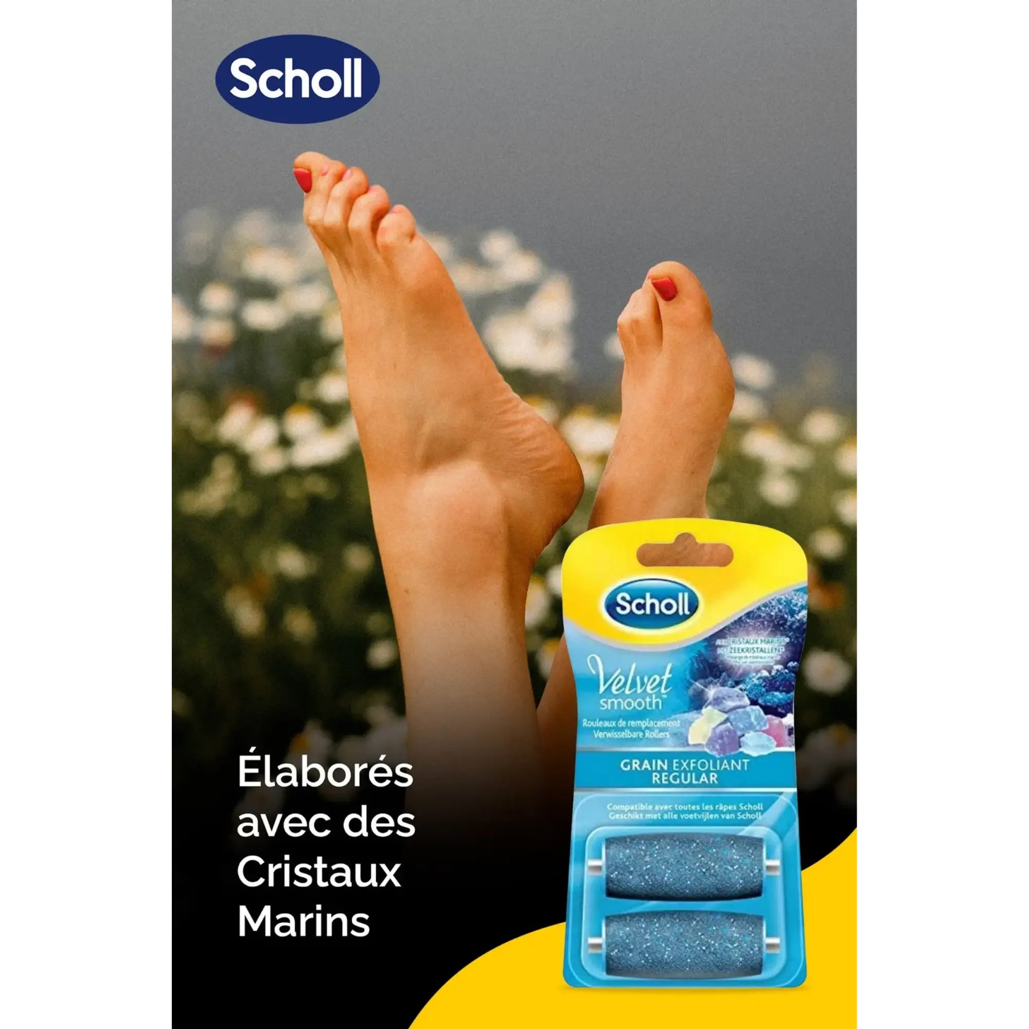 Recharge Rouleau Grain Exfoliant - Râpe de Pédicurie Électrique - Velvet Smooth - Scholl