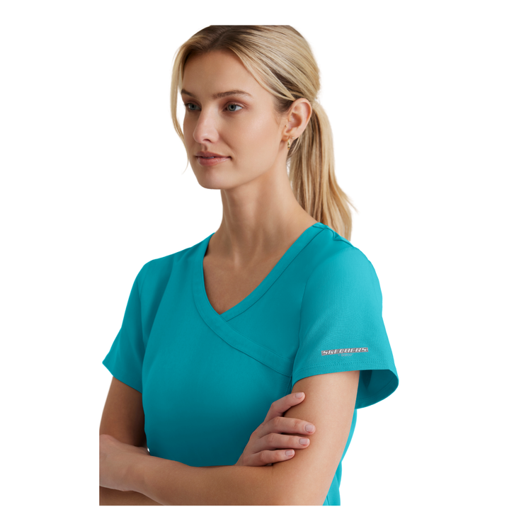 Reliance Top - Haut médical avec col croisé - Femme - Skechers SKECHERS
