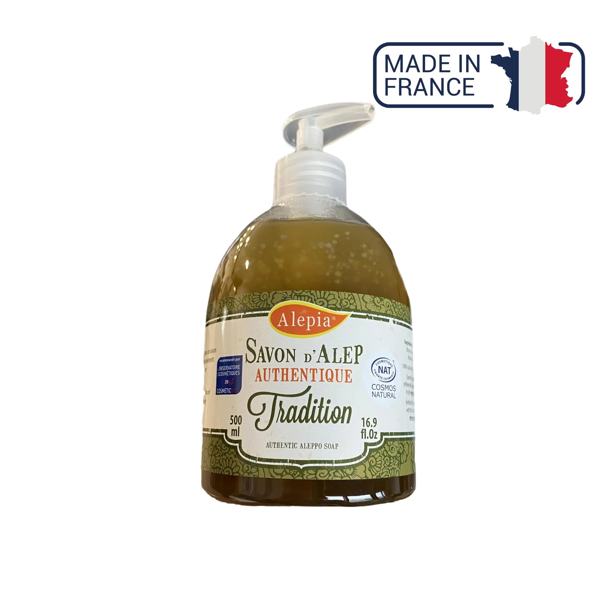 Authentic Aleppo Liquid Soap Tradition 1% Laurel - 500 mL - Alépia
