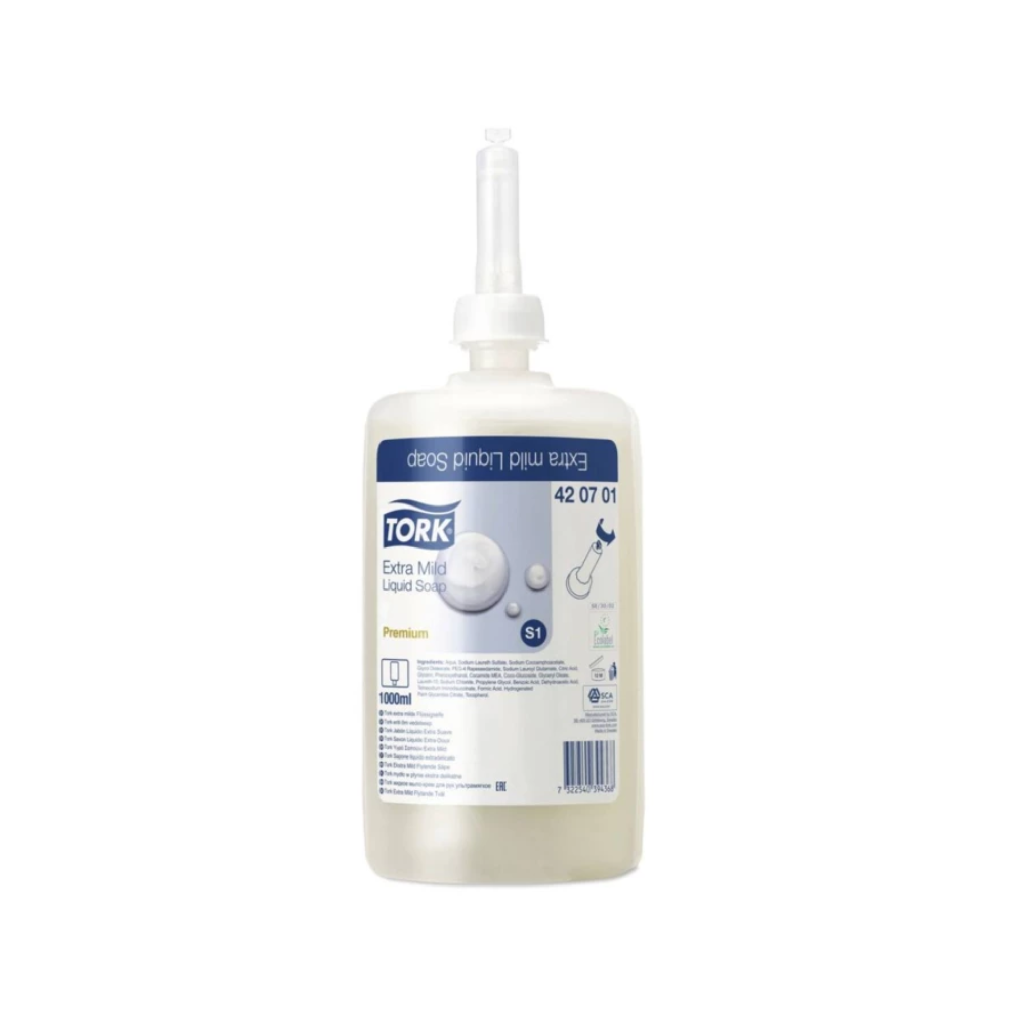 Savon Liquide Extra Doux 1L Non Parfume - TORK