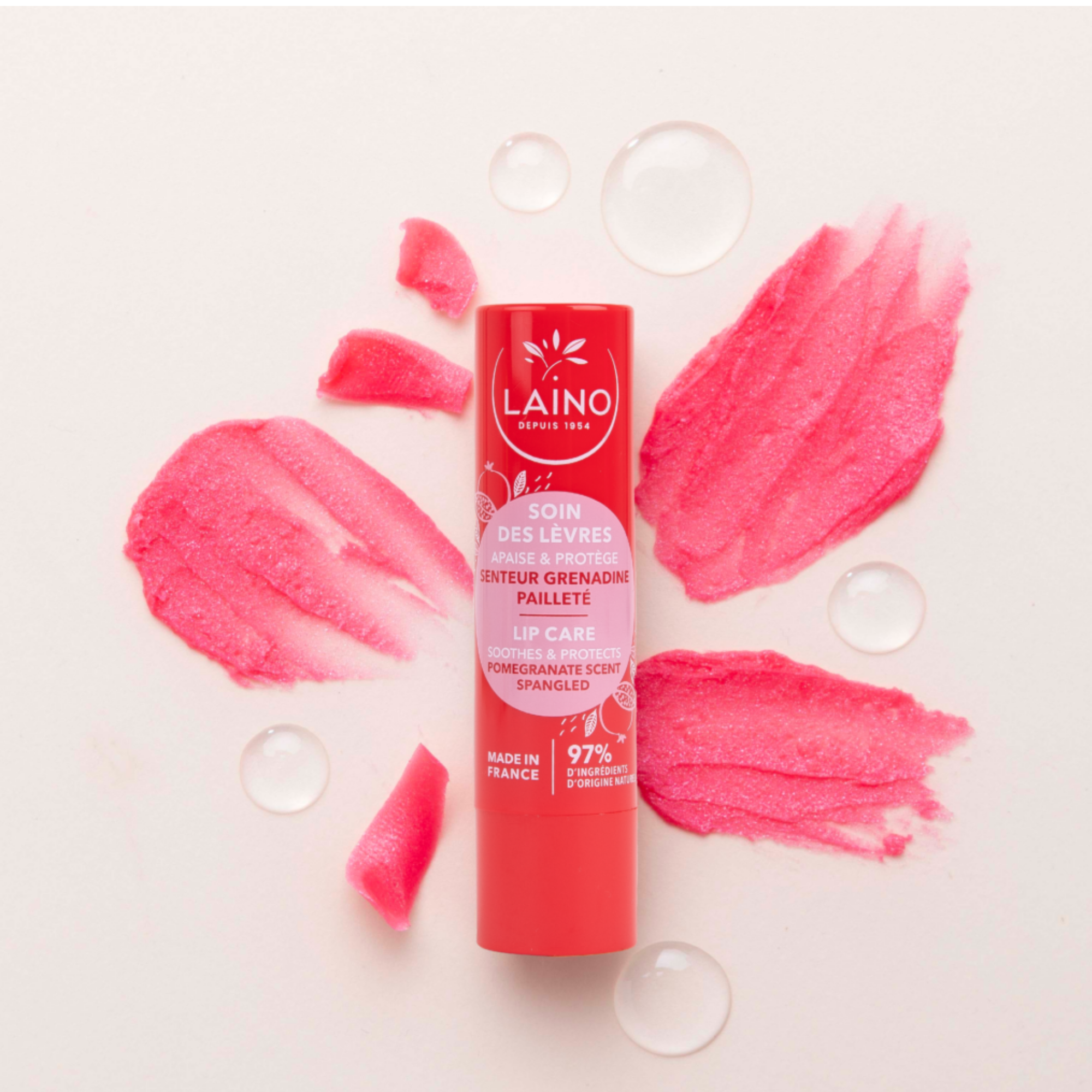 Soin des lèvres - Senteur Grenadine Pailleté - Laino